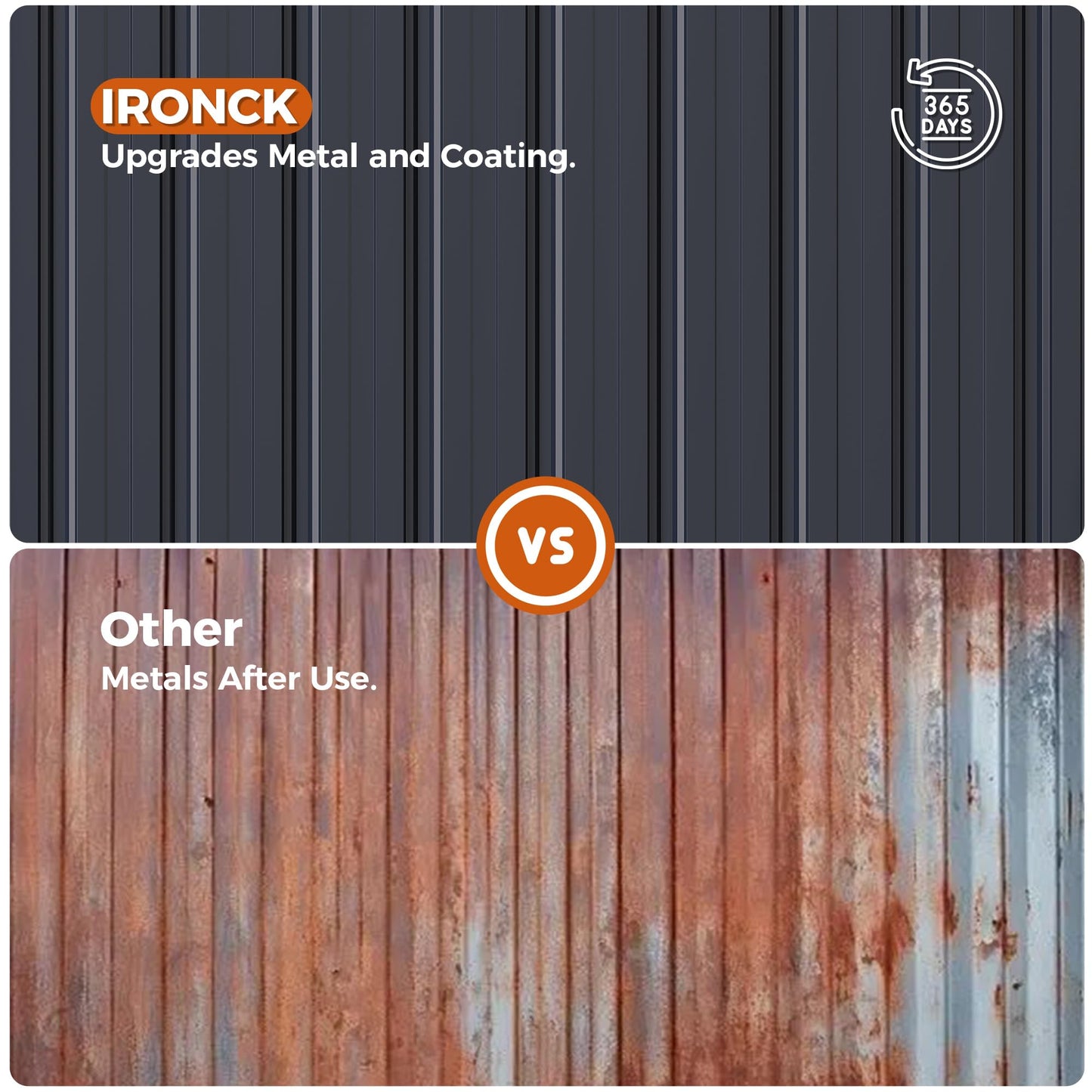 IRONCK 5.7x5.7FT Storage Shed, Outdoor Tool Shed with Lockable Doors and Breathable Vent, Outside Metal Garden Storage for Poolside, Backyard, Patio, Dark Blue