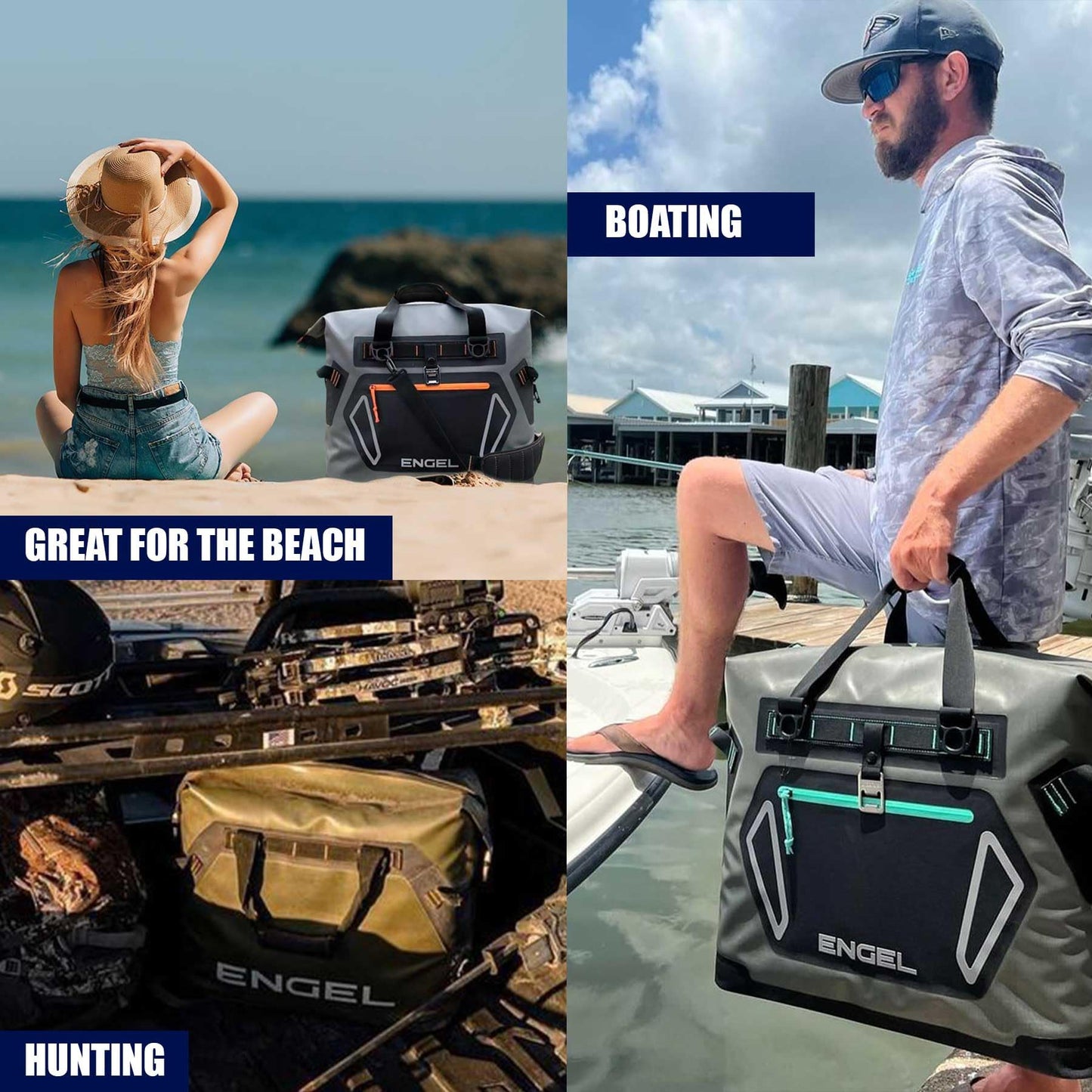 Engel HD20 High-Performance Soft Sided Tote Cooler - Durable, Leak-Proof, Portable Ice Chest for Camping, Fishing, Tailgating & Outdoor Activities - Long-Lasting Cold Retention