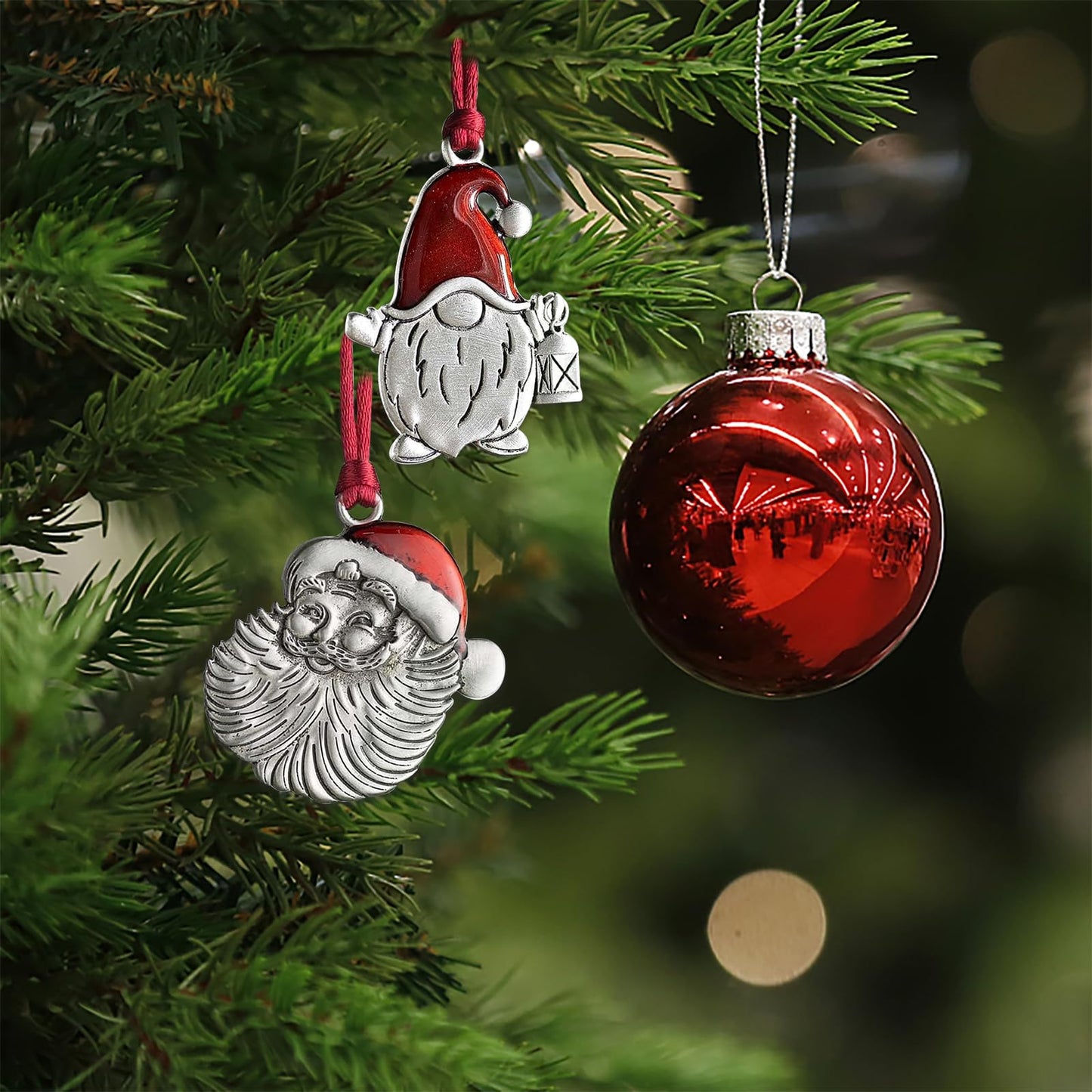 Christmas Ornaments, 2025 Solid Pewter Christmas Tree Ornament Handcrafted Metal DIY Hanging Craft Collectibles for Xmas Trees Home Party Party Gifts (Snowflake)