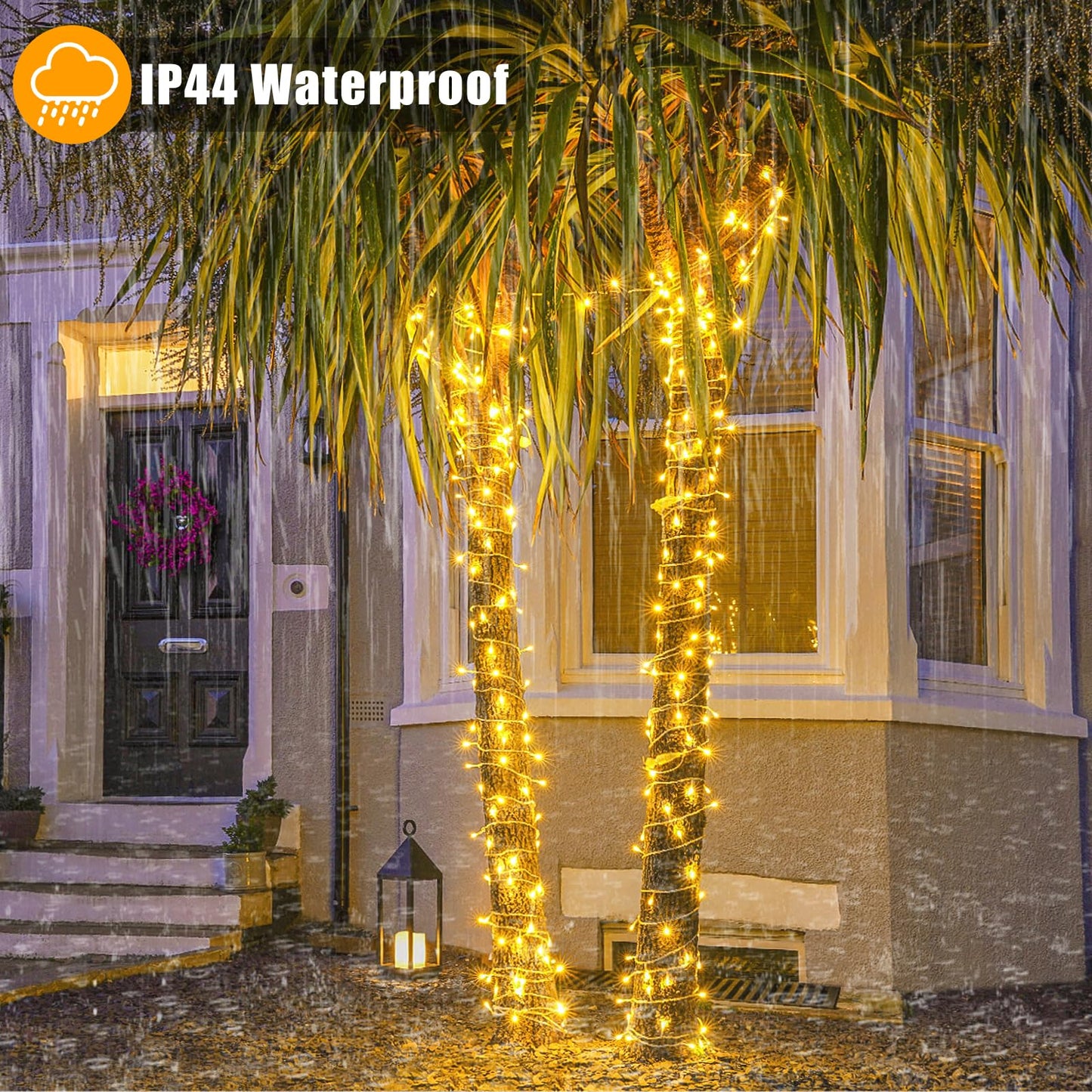 100ft 300 LED String Lights Indoor Connectable Warm White Christmas Lights Outdoor Waterproof, Twinkle Fairy Lights Plug in Clear Wire for Outside Wedding Bedroom Garden Tree Decorations