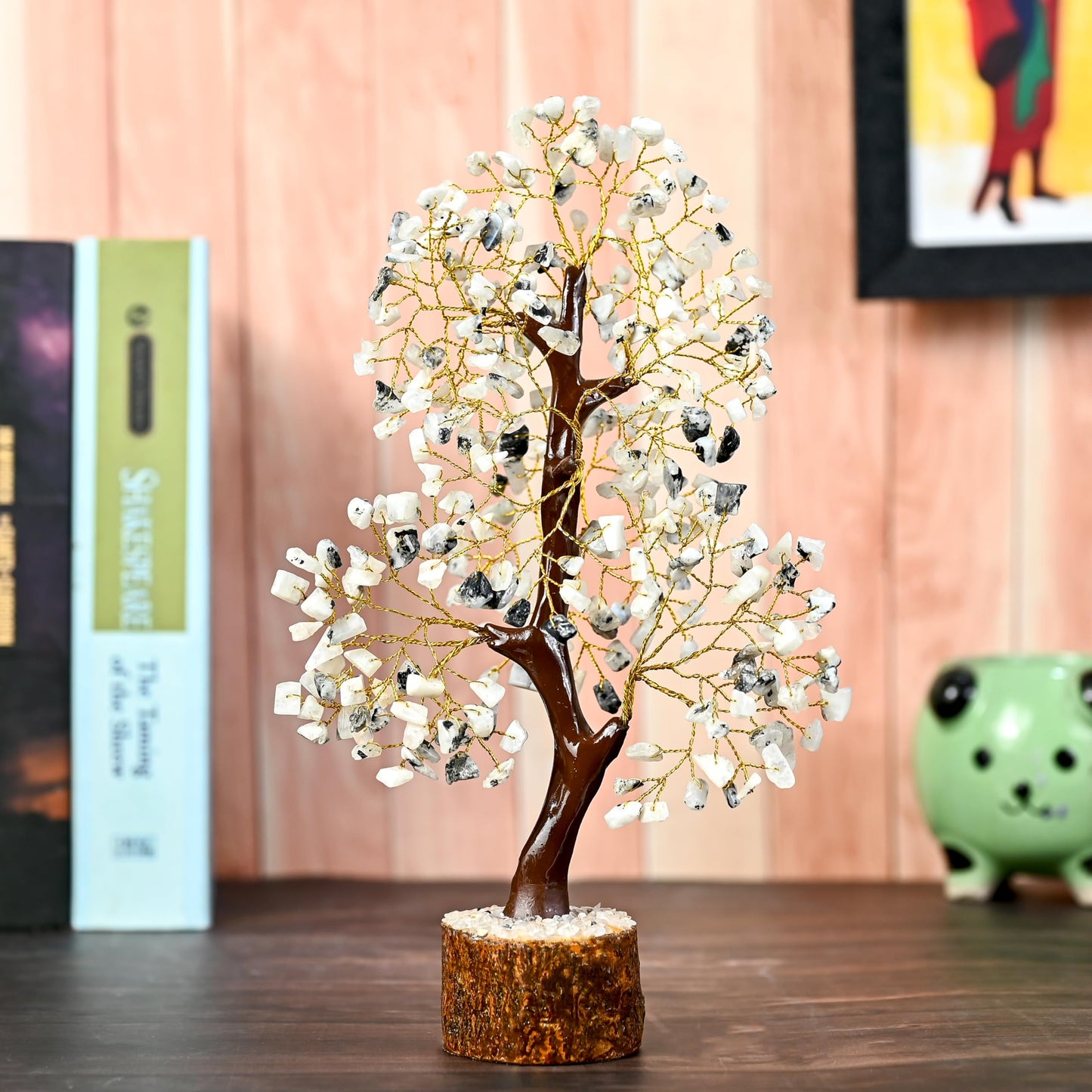 Crocon® Rainbow Moonstone Crystals Tree of Life, Birthday Gifts for Women, Men & Friends, Crystals & Healing Stones, Home Decor, Money Tree, Women Gift Ideas, House Warming Gifts New Home for Sister