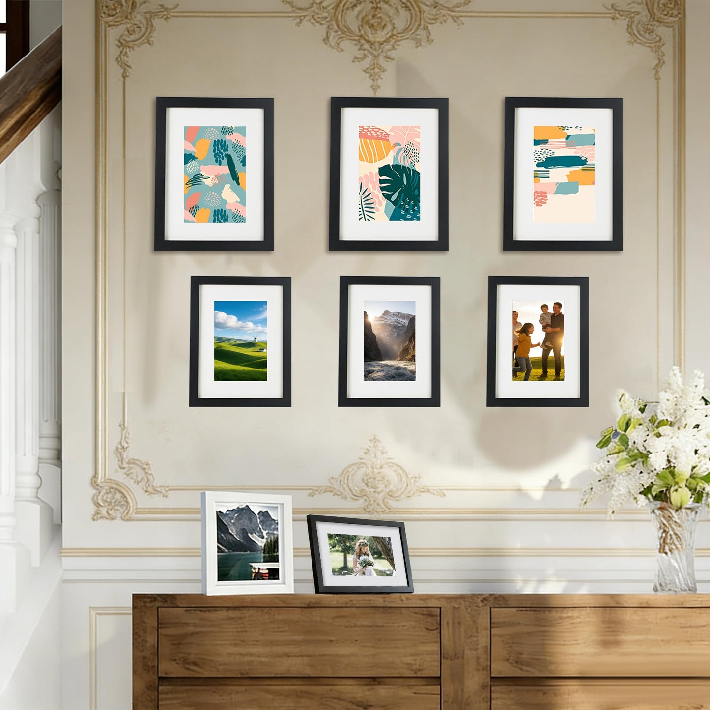 Shizenxa 4x6 Black Photo Frame with HD Plexiglass, Picture Frame for Wall & Tabletop Display, 1 Pack