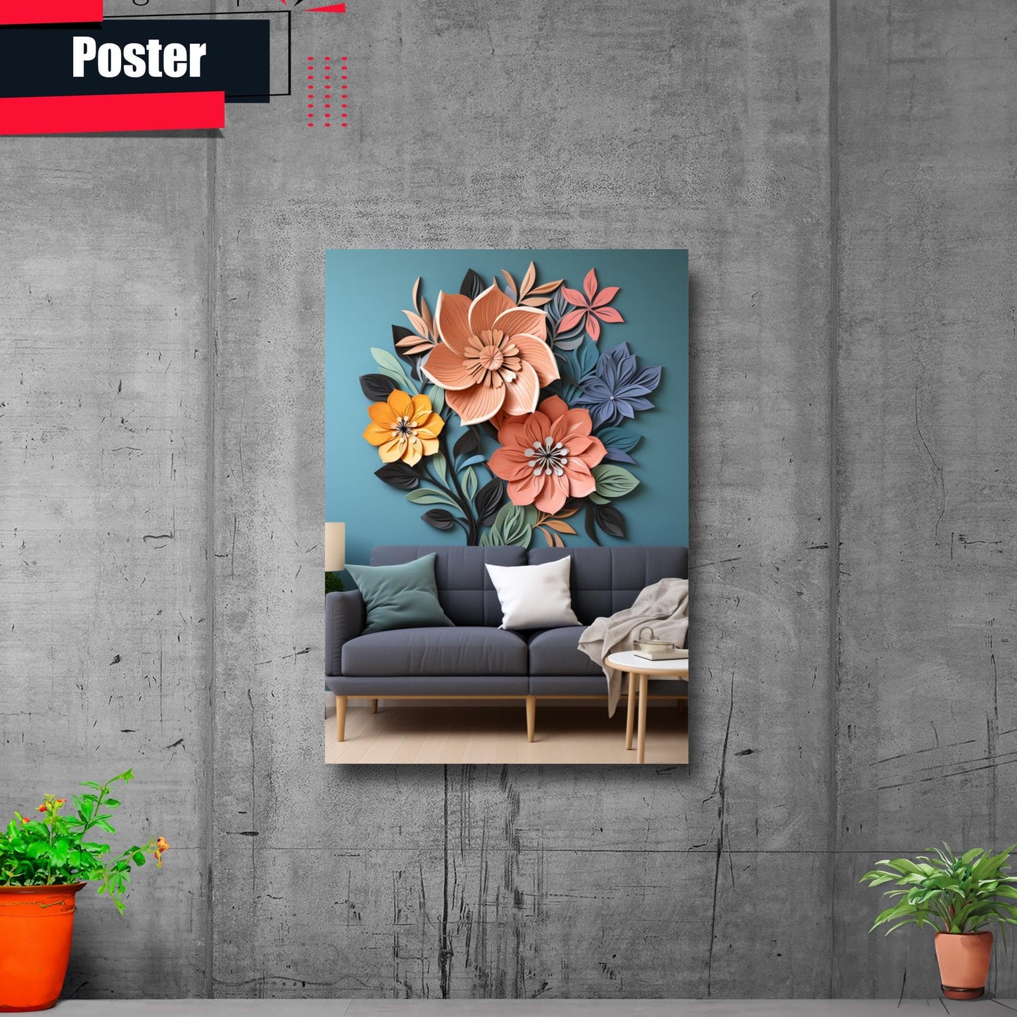 Scandinavian Folk Art, Black and Beige Abstract Botanical Wall Art for Scandinavian Home Decor, Wall Art, Wall Decor