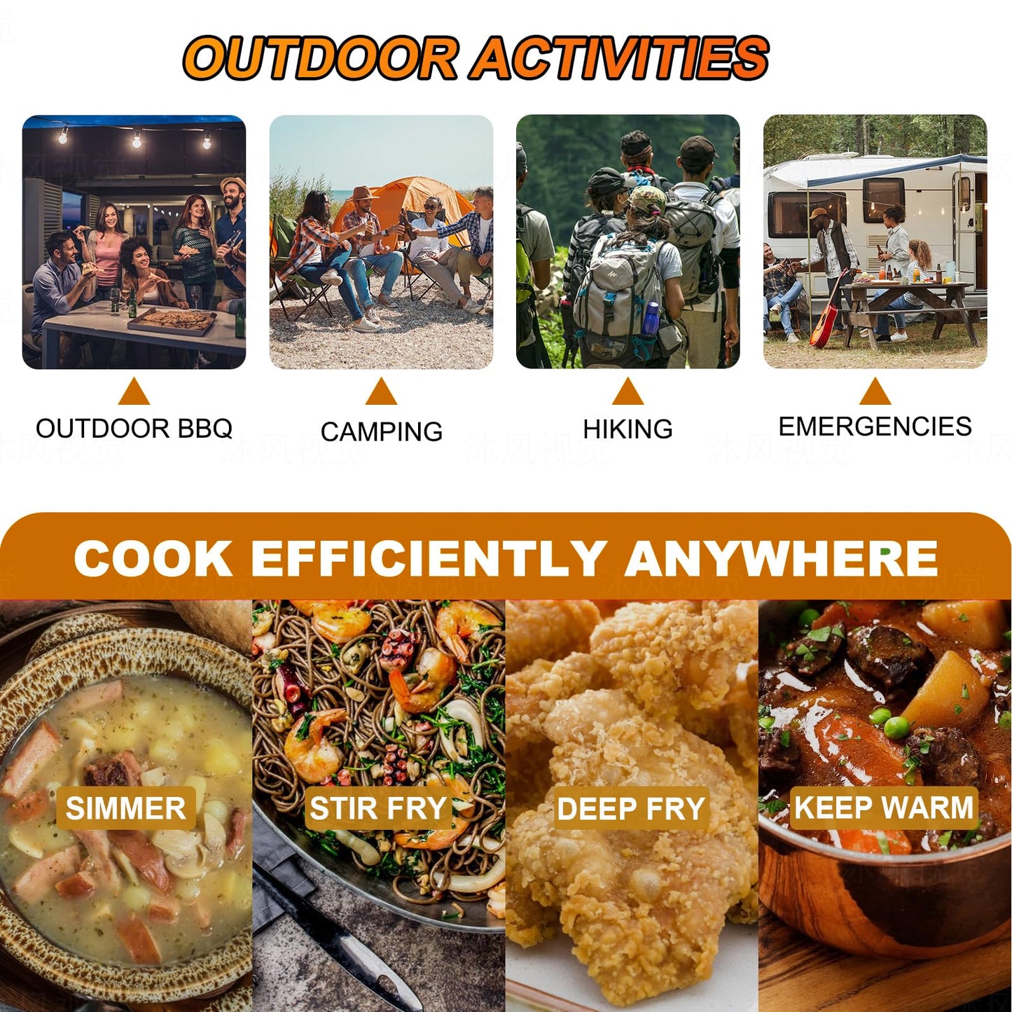 MOZODAWN Dual Fuel Camp Stove, 8000 BTU Infrared Butane & Propane Portable Gas Stove, Windproof Single Burner with Carrying Case | Storage Bag | Hose Adapter, Outdoor Camping Essentials