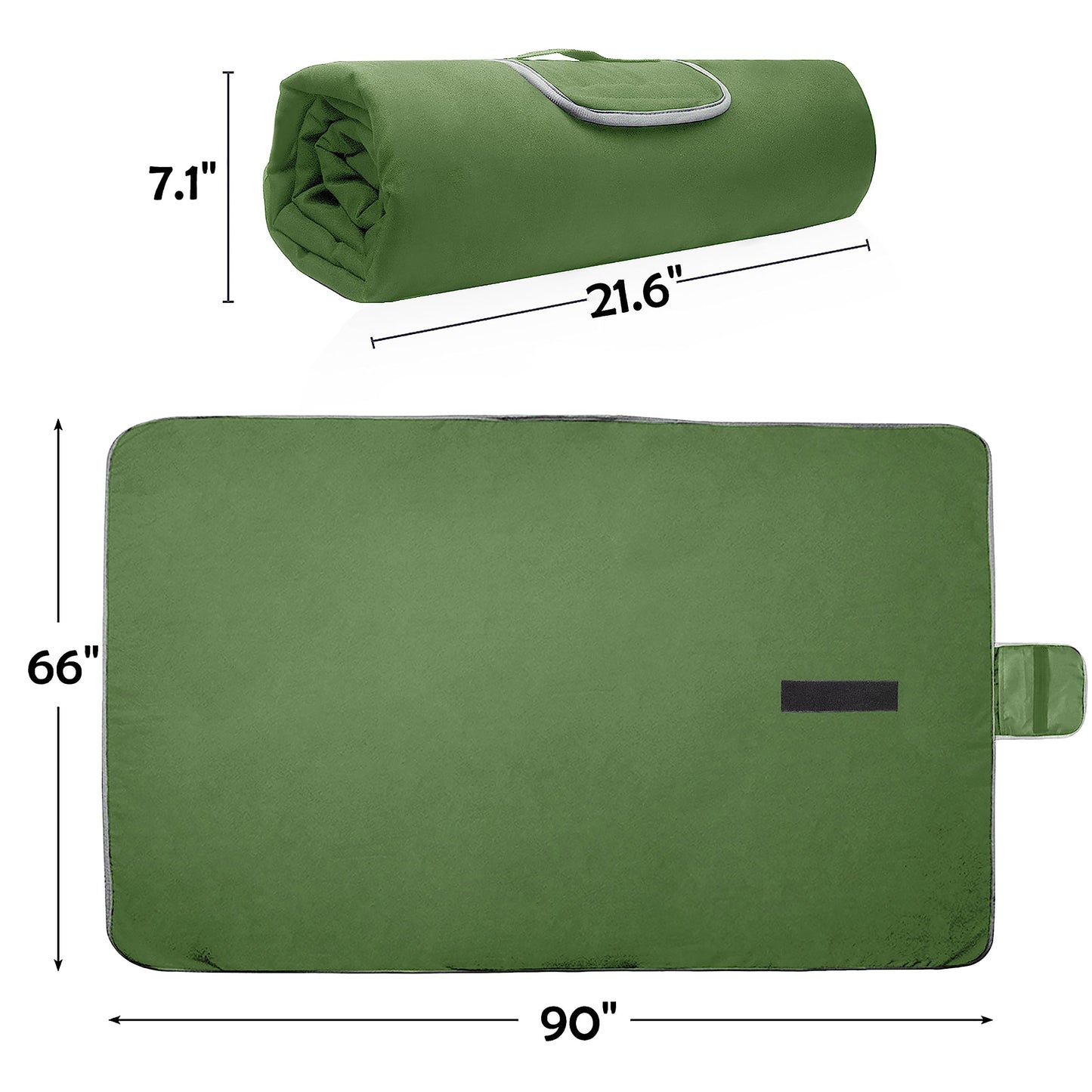 Tirrinia Large Waterproof Outdoor Blanket, Soft Warm Windproof Stadium Blanket with Sherpa Fleece and Foldable for Outdoor Sport, Baseball, Football, Beach, Concerts, Car,66" x 90"