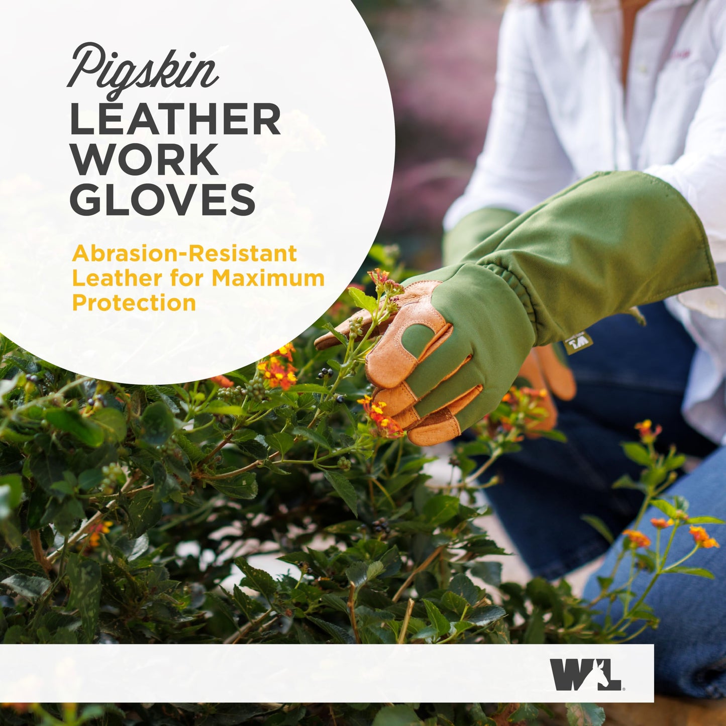 Wells Lamont Rosetender Gardening Gloves for Women – Thorn Proof Garden Gloves, Grain Leather Long Gloves for Pruning & Yard Work, 4129-300, X-Large