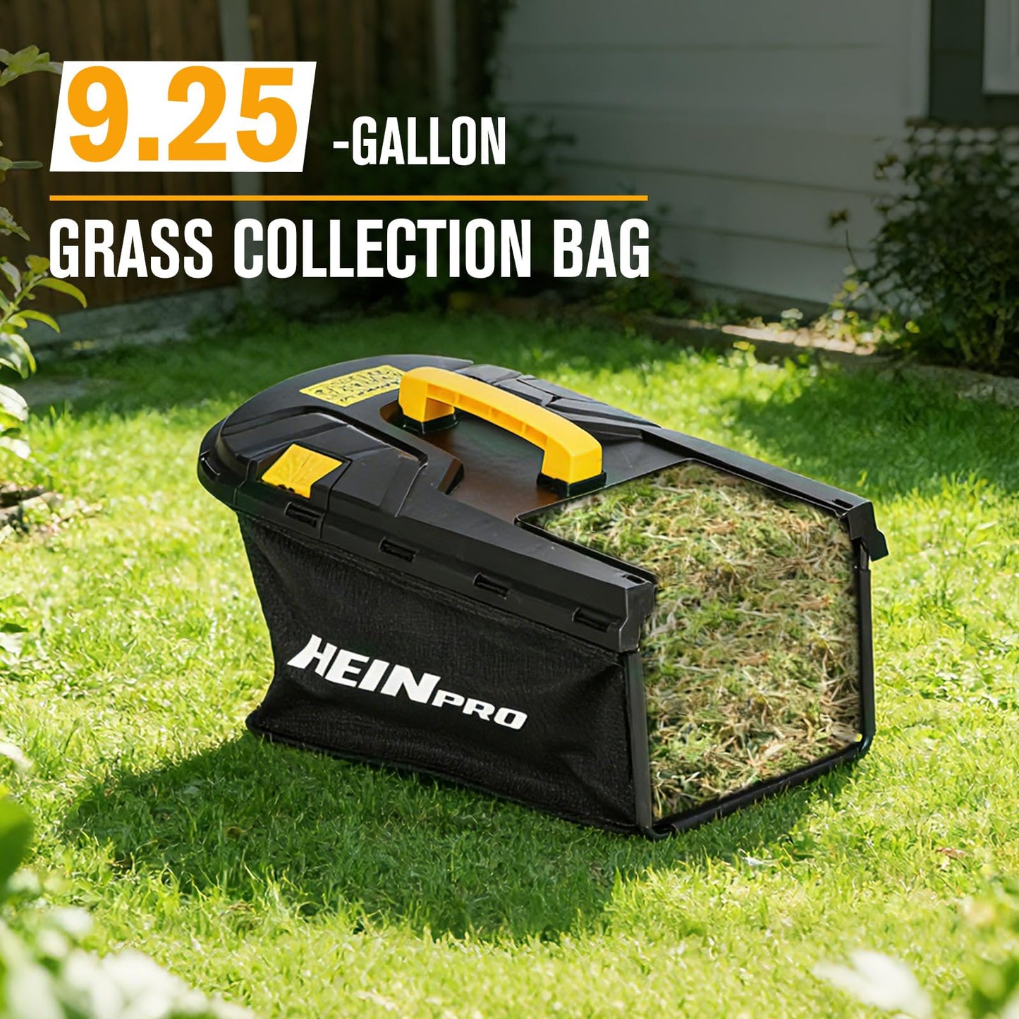 HEINPRO 14" Cordless Lawn Mower Compatible with Dewalt 20V MAX Battery, 2-in-1 Brushless Electric Lawn Mower for Small Yards, Push Mowers with 5-Position Height Adjustment, Black (Tool Only)