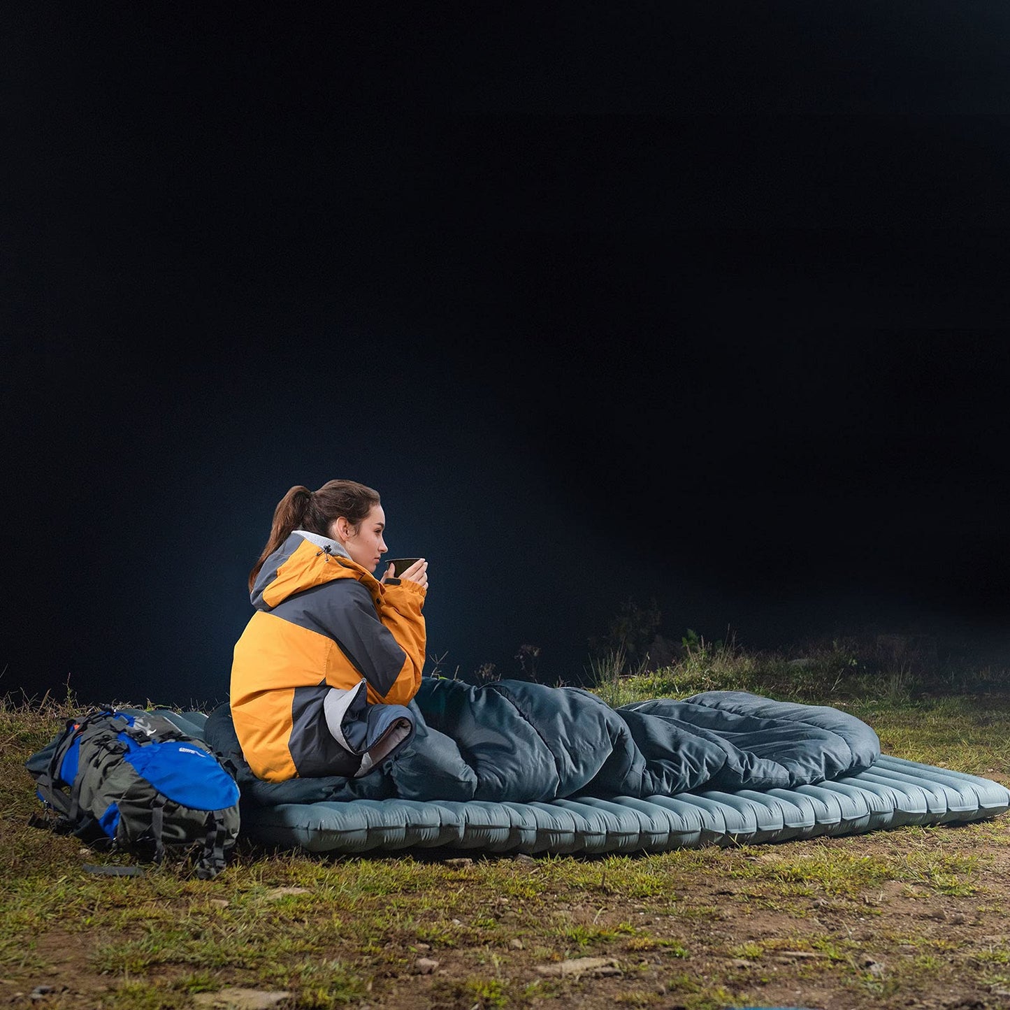 BISINNA XXL Sleeping Bag(90.55"x39.37") for Big and Tall Adults,3-4 Seasons Plus Size Warm and Comfortable Waterproof Lightweight Sleeping Bag Great for Camping Backpacking Hiking Indoor & Outdoor