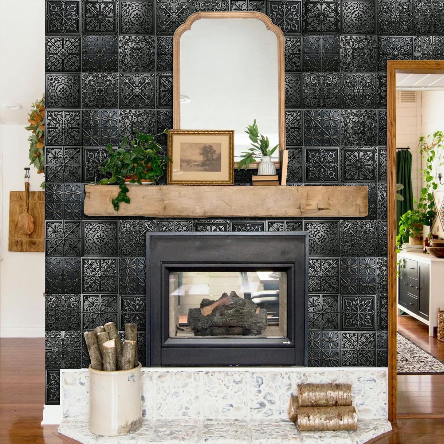 VICCI 12Pcs Tile Stickers 5.9"x5.9" Wall Decals Removable Kitchen Backsplash Peel and Stick Wall Tiles for Bathroom Includes Gift Box