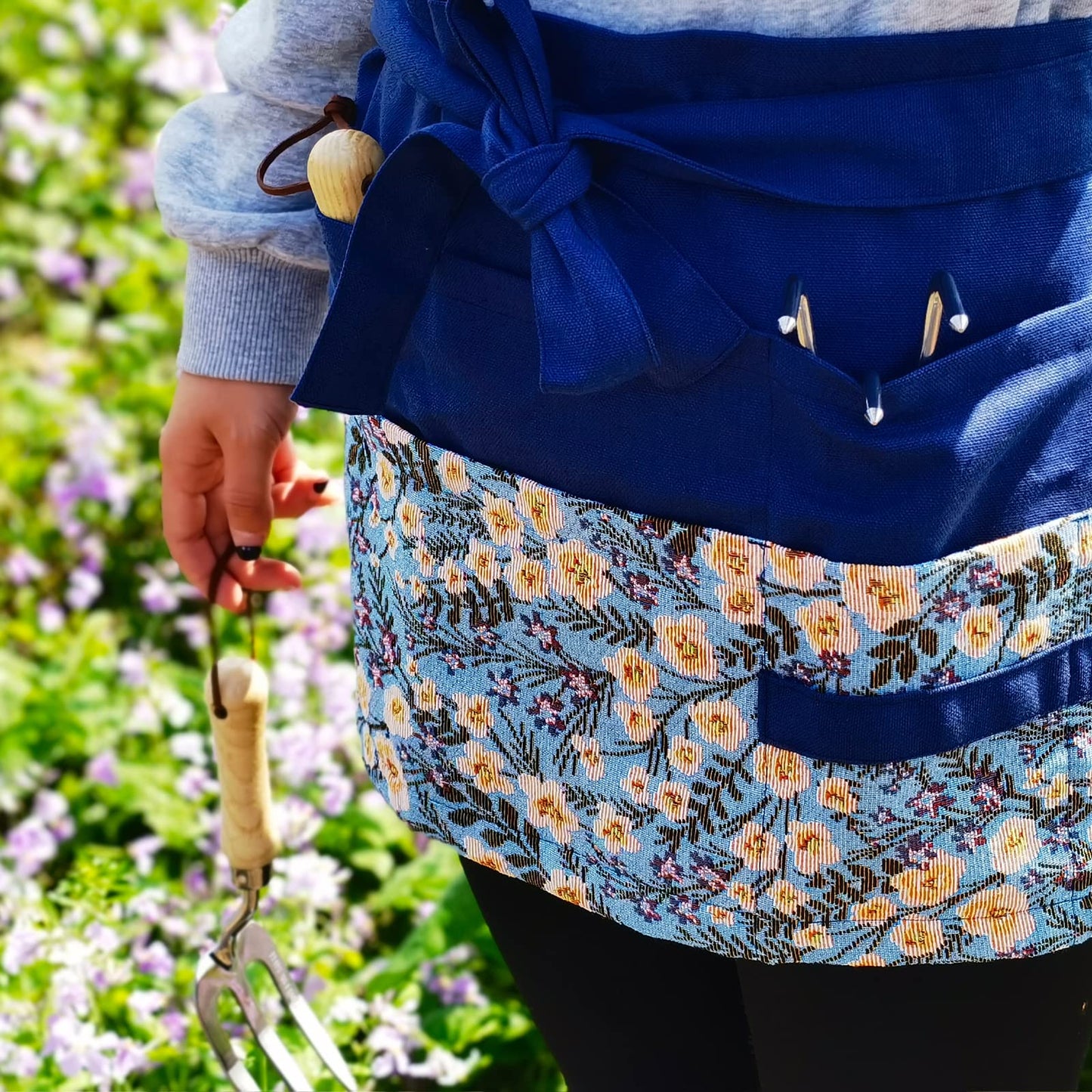 MILCIL Apron for Women, Gardening Garden Apron, Kitchen Apron Half Cute Florist Apron