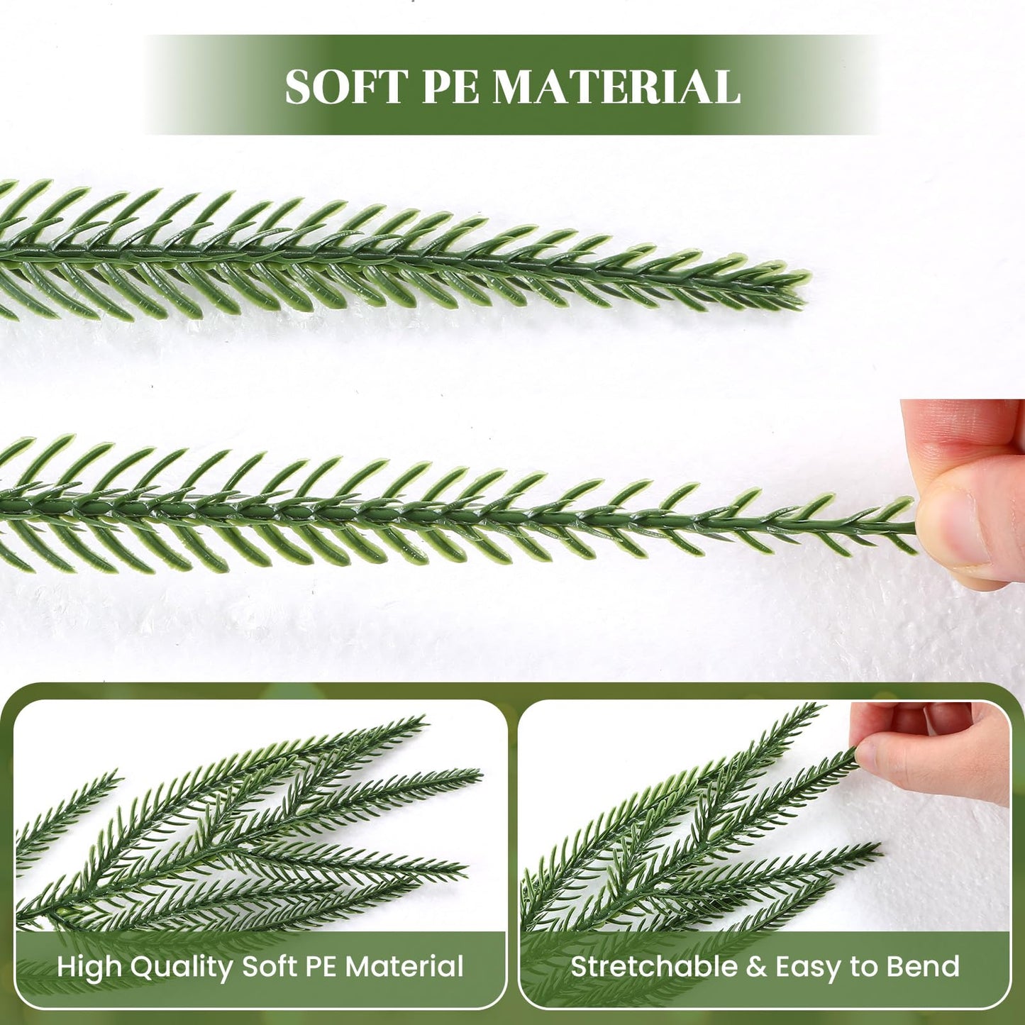 6ft Artificial Christmas Garland, Real Touch Norfolk Pine Garland - Pine Garland, Greenery Christmas Garland for Mantle, Table, Fireplace, Indoor, Outdoor Christmas Decorations