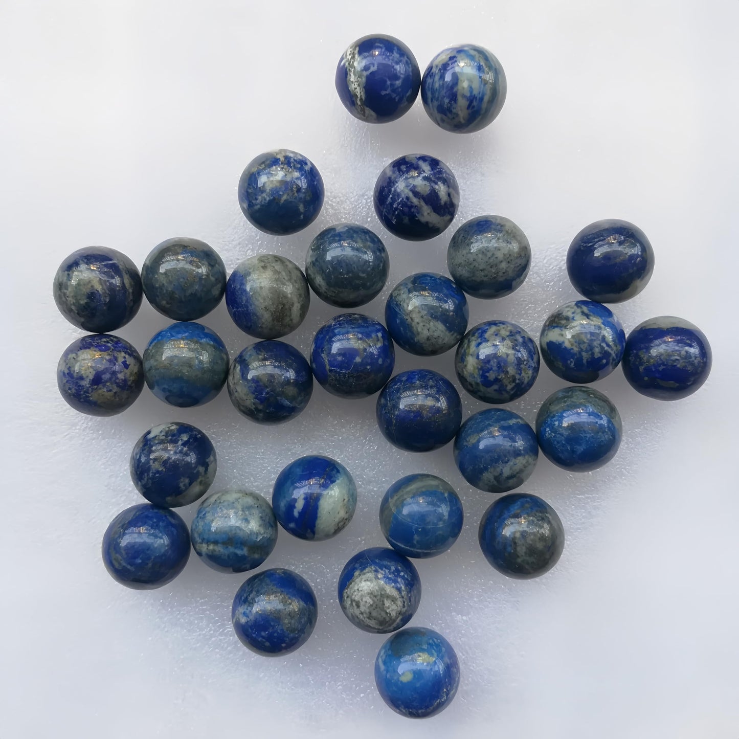 Sunshcat Natural Lapis Lazuli 0.78 Inchs Crystals and Healing Stone Ball Set,Home Desktop Feng Shui Array Decoration(7 Pieces) 