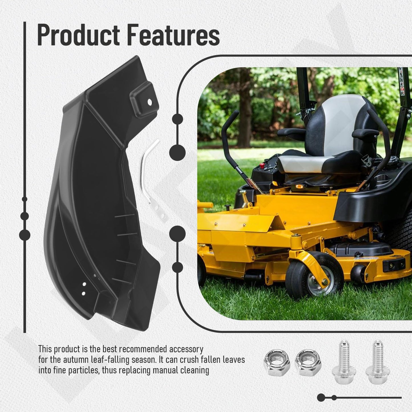 LEAFLEX 631-08129 Mulch Plug Replacement Compatible with Cub c-adet 54 Inch FAB Mulch Kit Xtreme S- Lawn Mower Mulching Kit Accessory, Helps Reduce Cleaning Frequency and Saves Working Time