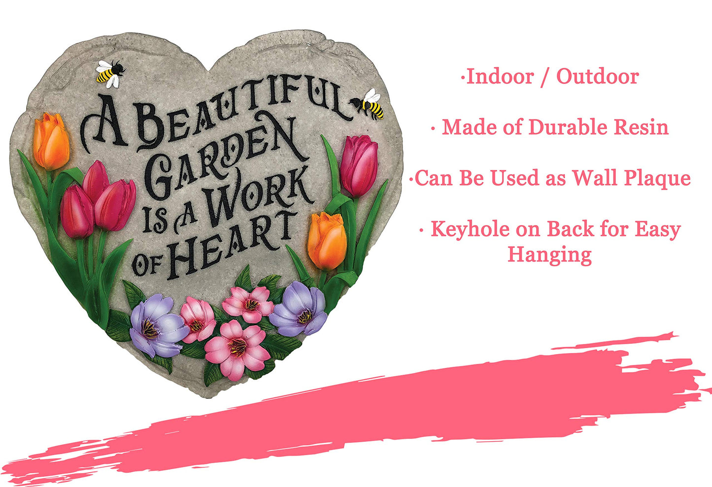 Spoontiques - Garden Décor - Beautiful Garden Stepping Stone - Decorative Stone for Garden