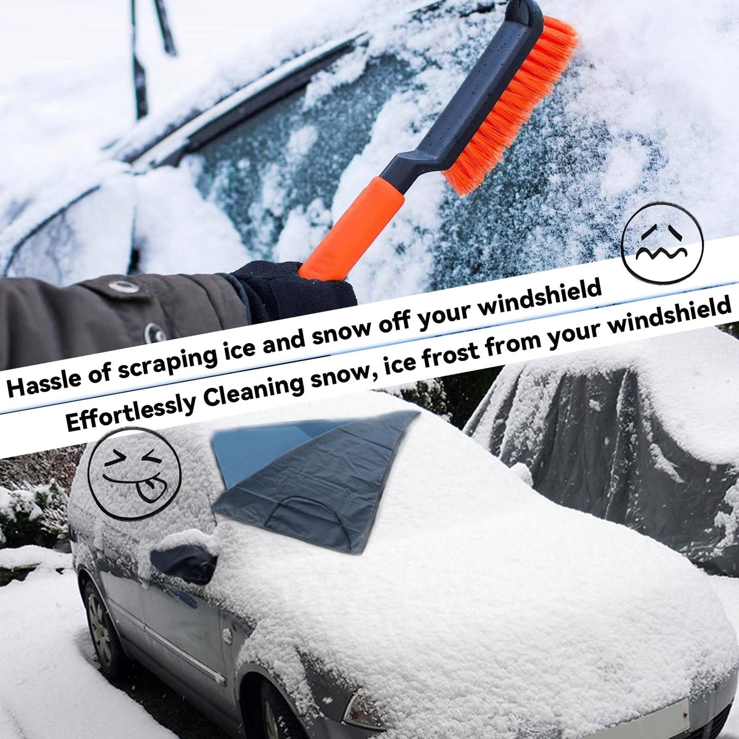 Windshield Cover for Ice and Snow Fit 2007-2024 2025 2026 Mercedes-Benz Sprinter Waterproof Windshield Frost Cover for Vans, for Sprinter All Weather Protection Heavy-Duty Snow Shield Dust Protector