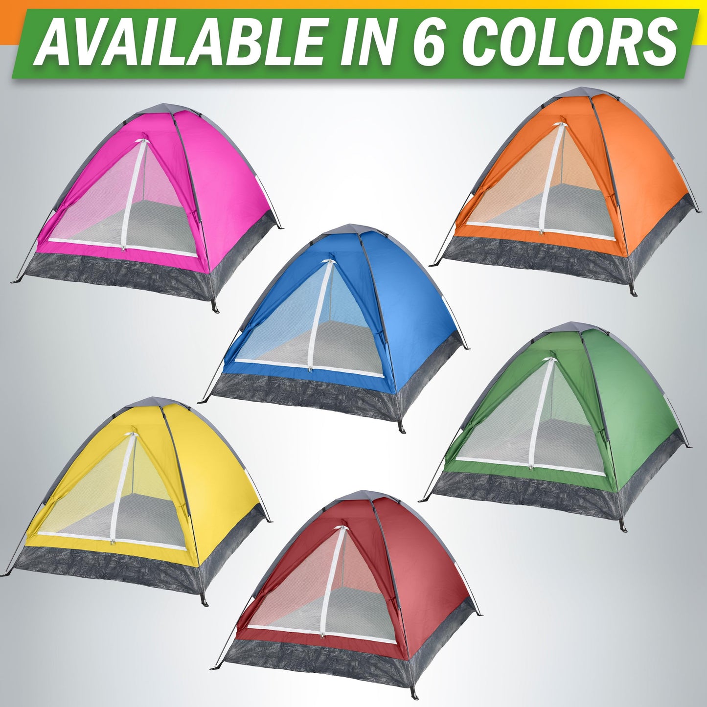 2 Person Camping Tent with Rain Fly and Carrying Bag – Lightweight Outdoor Pop Up Tents for Camping Essentials, Music Festivals, Backpacking, Hiking, or Beach Shelter by Wakeman Outdoors