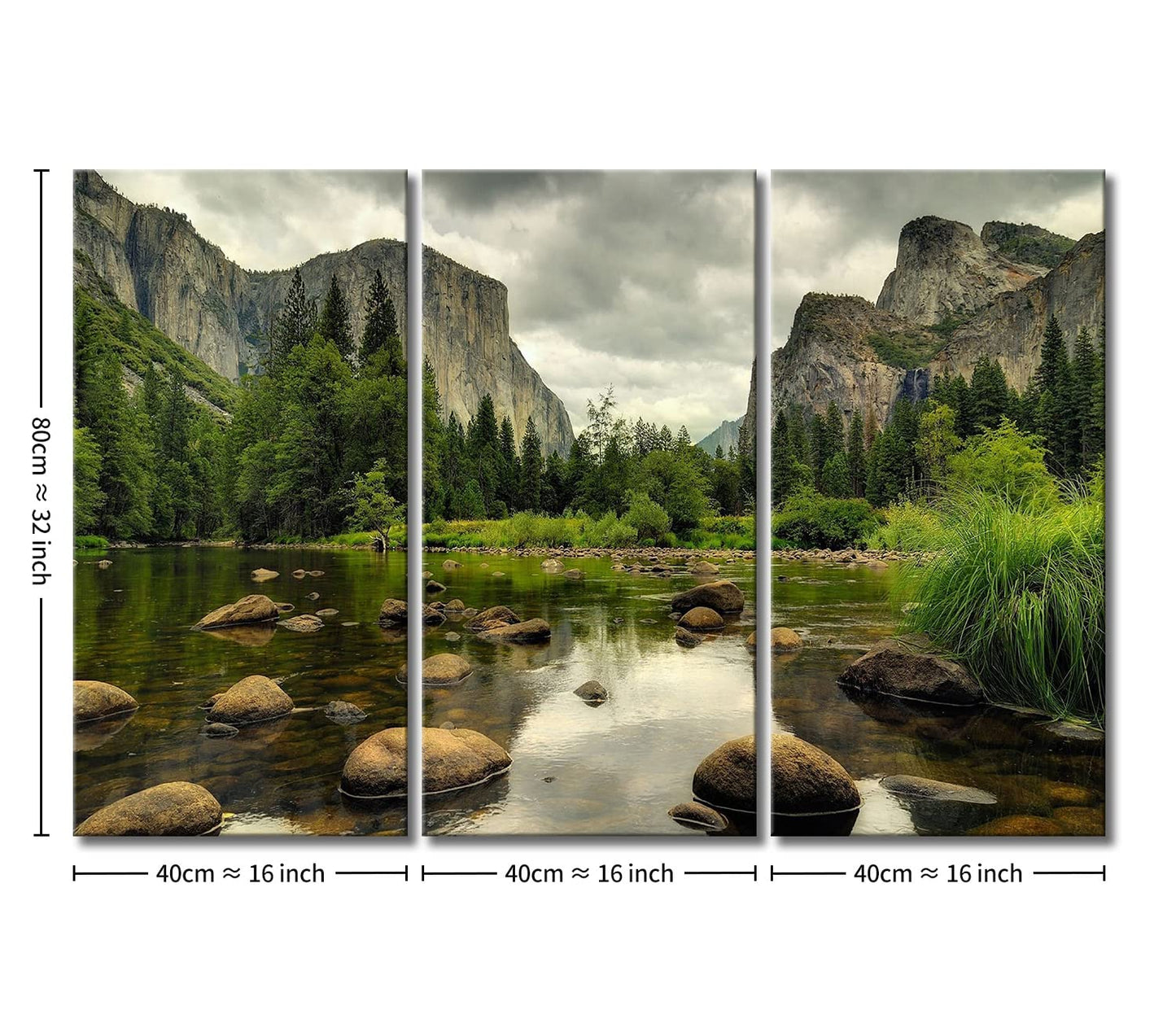 Yosemite Wall Art Nature National Park Lake Mountain Trees Rocks Pictures Prints On Canvas Landscape The Wall Decor for Home Modern Decoration