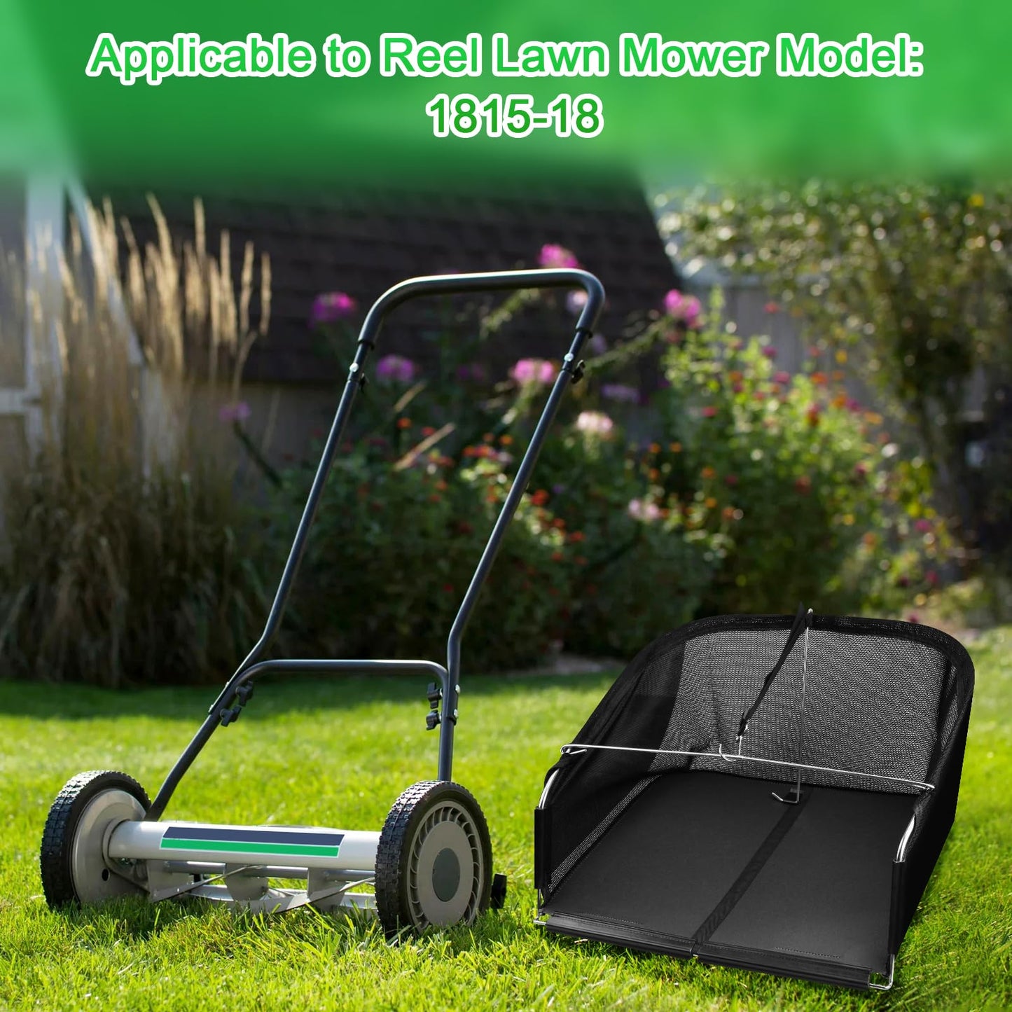 AAAQQ GC91820 Reel Lawn Mower Grass Catcher for 18-Inch and 20-Inch Lawn Mowers, 18-Inch/20-Inch Lawn Mower Bag for Push Reel Lawn Mower