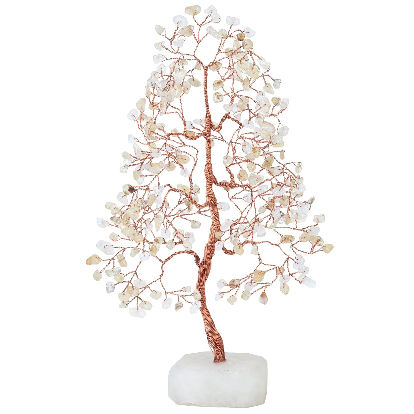 Crocon® Citrine Crystals Tree of Life Quartz Base, Birthday Gifts for Women, Men Home & Office Decor Money Tree Healing Crystals Womens Gifts Ideas House Warming Gift Sister Unique Decoration Present