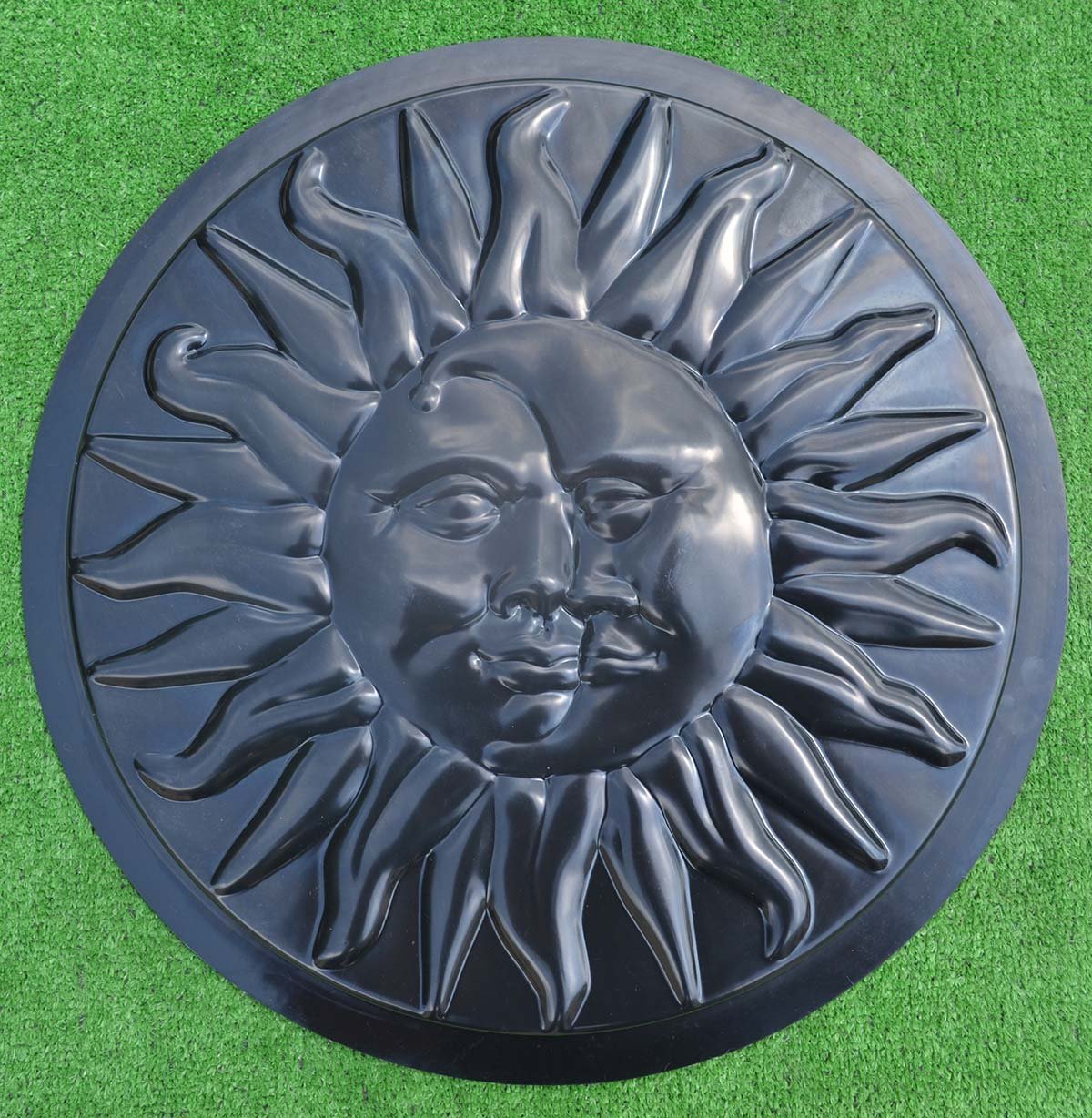 Concrete Mold Sun and Moon Plaster Concrete Stepping Stone Garden Path Decor (S11)