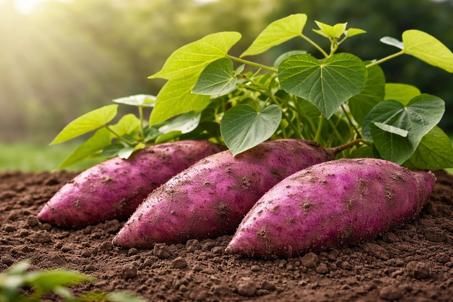 Purple Sweet Potato Slips Live Plants – Fast Growing Heirloom Sweet Potato Vine – Great Flavor, High Yield Garden or Container Growing Starter Plants (2 Slips)