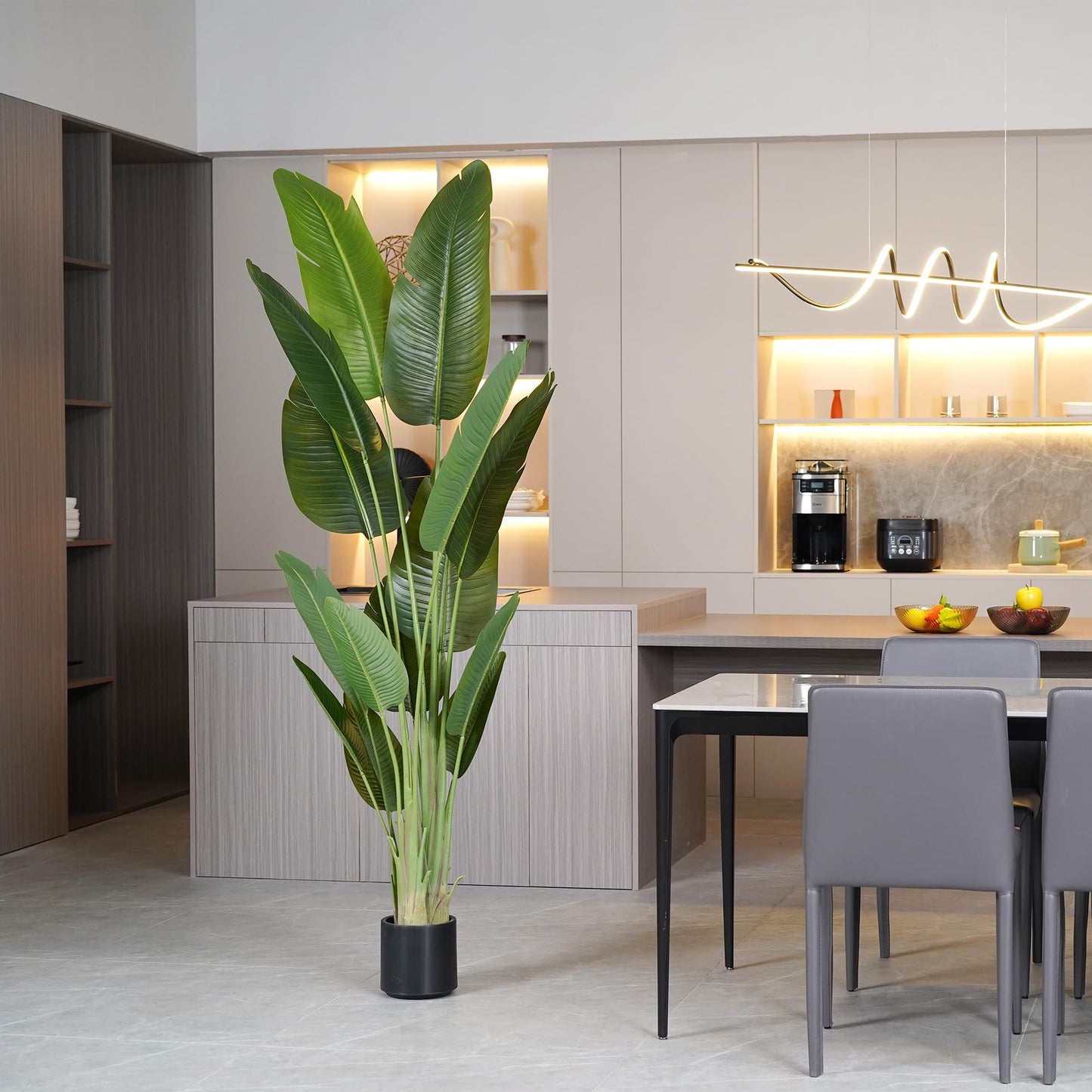 ProDeco Artificial Tree 6.6Ft Silk Bird of Paradise Large Big Fake Potted Plants Tall Faux Silk Floor Plants for Home Living Room Bedroom Office Decor Indoor Outdoor…