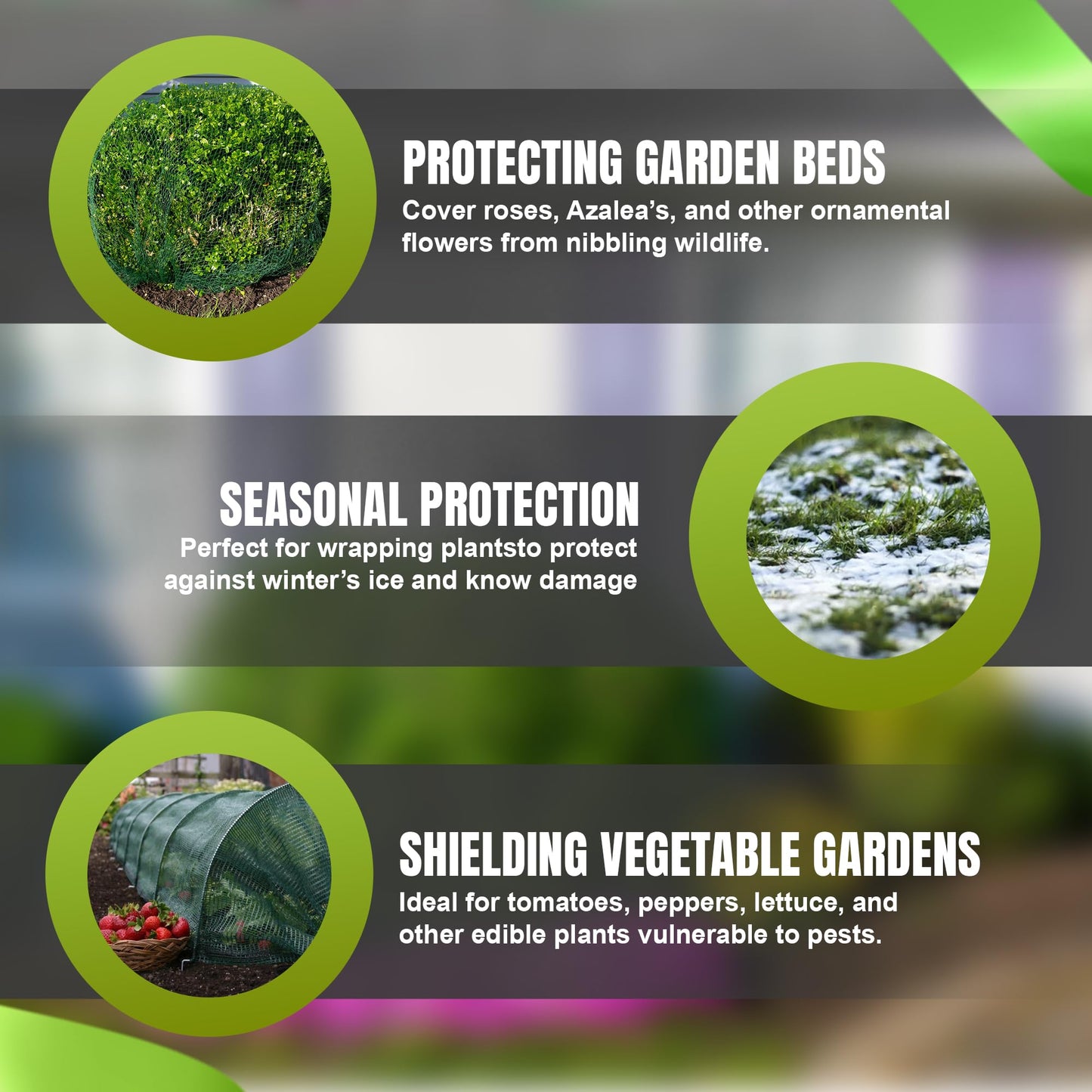 Deer-Terrent Deer Fencing – Heavy Duty Bird Netting, Chicken Coop, Fruit Trees, Plants, Plastic Fence, Bird Screen, Outdoor Cover, Garden Protection, Net Material, 18'x 5'