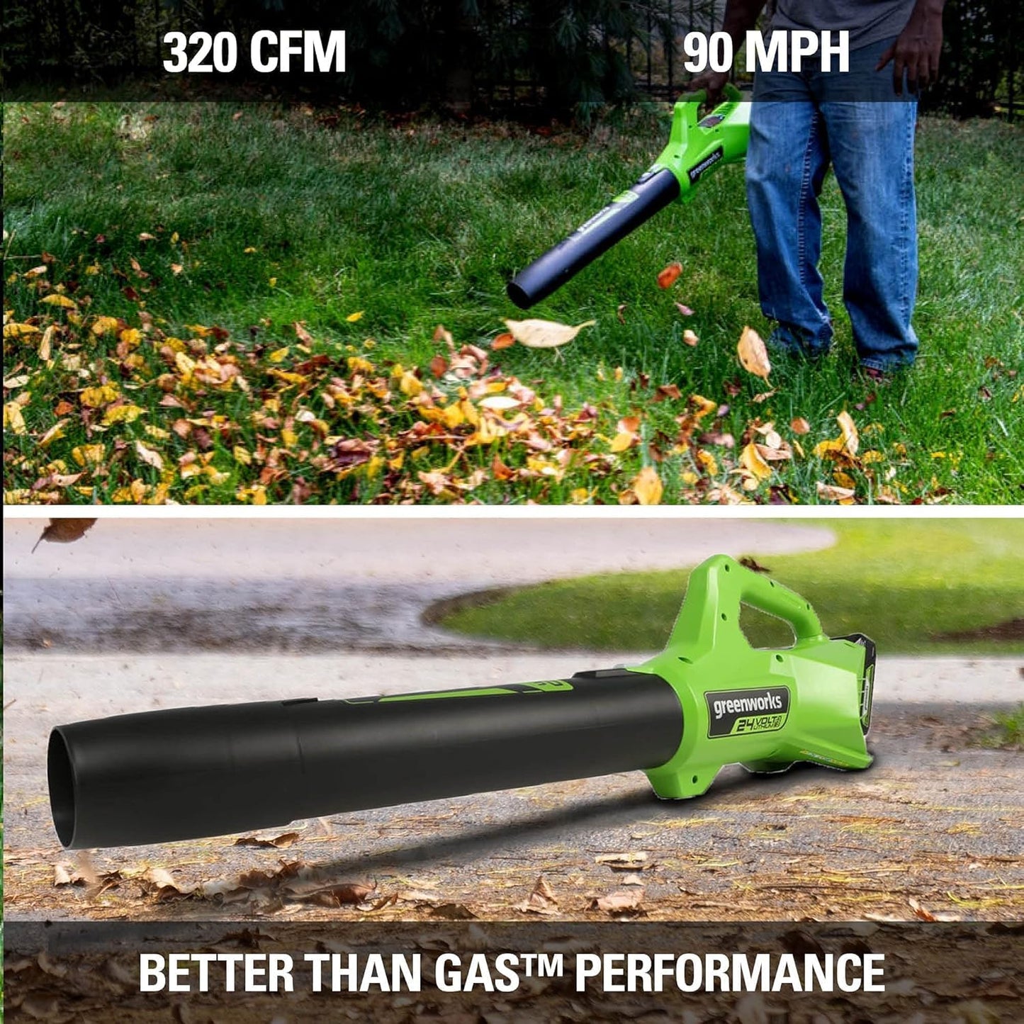 Greenworks 48V (24V x 2) 20" Cordless Battery Mower, 12" String Trimmer/Edger, & 320 CFM Blower Combo Kit w/ (2) 4.0Ah Batteries, (1) 2.0Ah Battery & Chargers