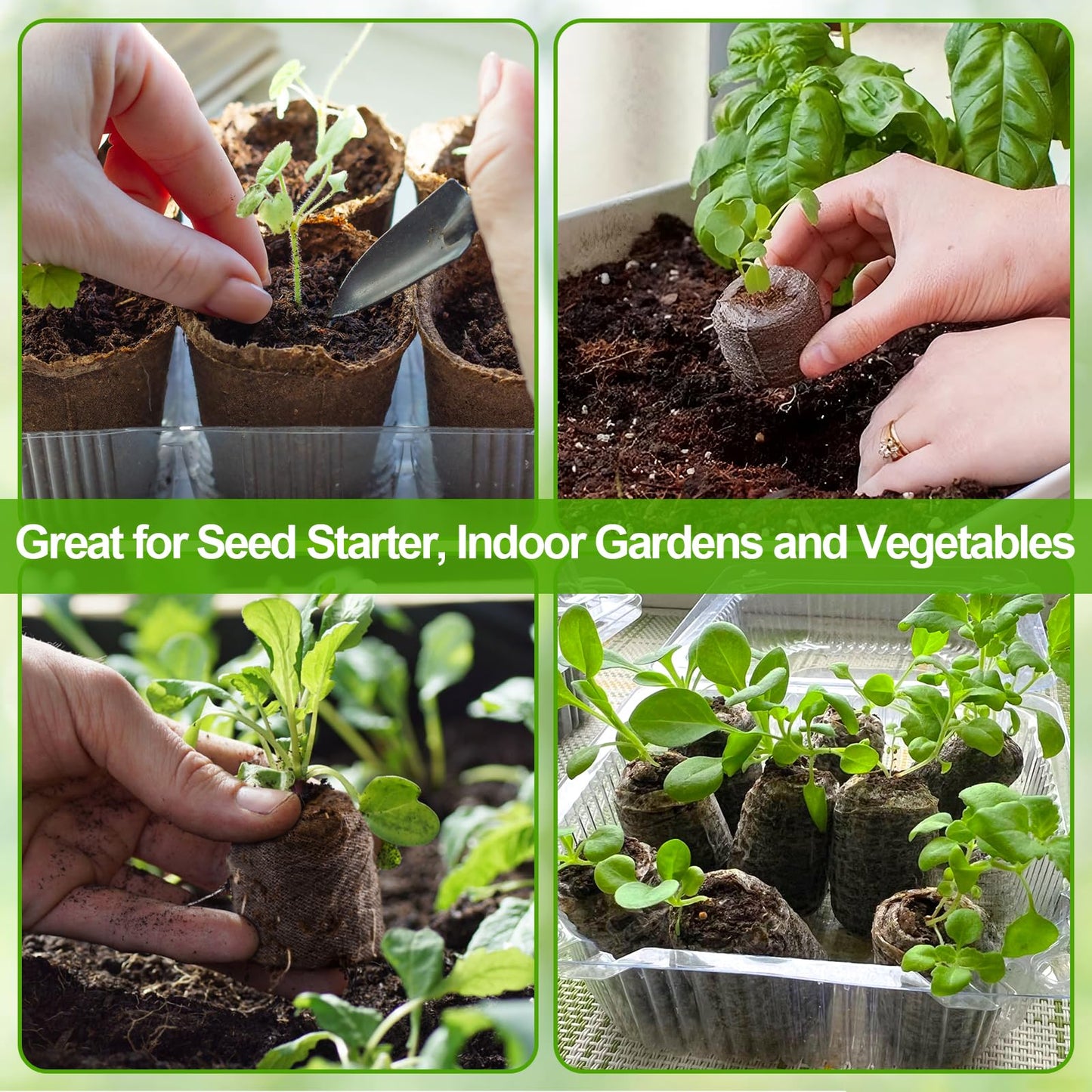 Legigo 100 Pcs 30mm Peat Pellets Seed Starter Soil Pods- Seedling Soil Block Peat Pods for Seed Starting, Compressed Seed Pod Starter Plugs for Garden Plant Cuttings Herb Flower and Vegetables
