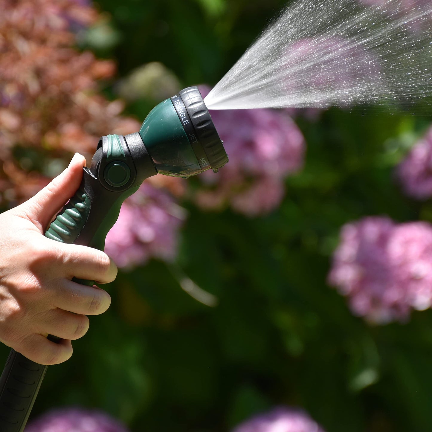 Retractable Garden Hose Reel, 65FT +6FT 5/8" Durable Wall Mounted Water Hose Reel with 180° Swivel Bracket, 9 Pattern Sprayer, 6Ft leader hose,Smooth Automatic Rewind, Any Length Lock.