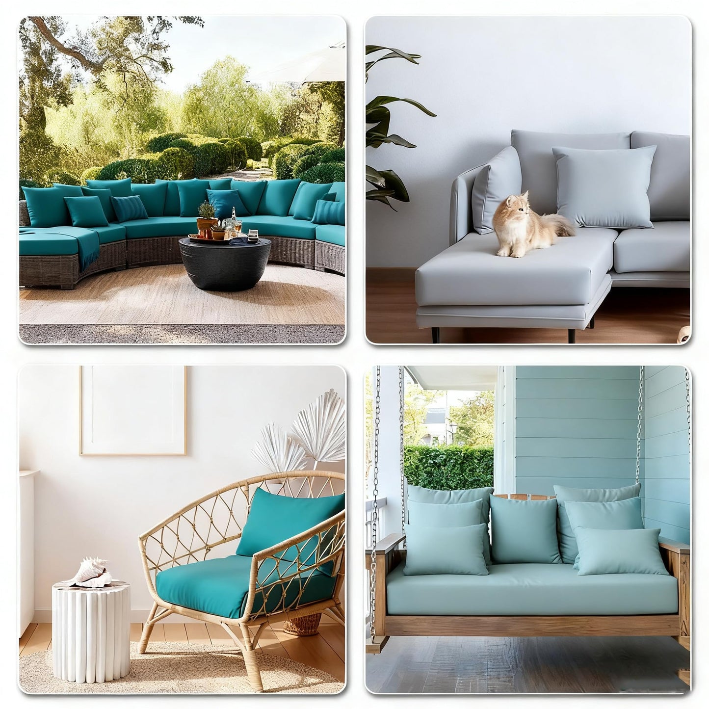YZBF Custom Size Bench Cushion for Indoor/Outdoor Furniture,Custom Bench Cushion Outdoor Bench Cushion Waterproof,High-Resilience Foam Indoor Bay Window Seat Furniture Cushions Patio Bench Cushion