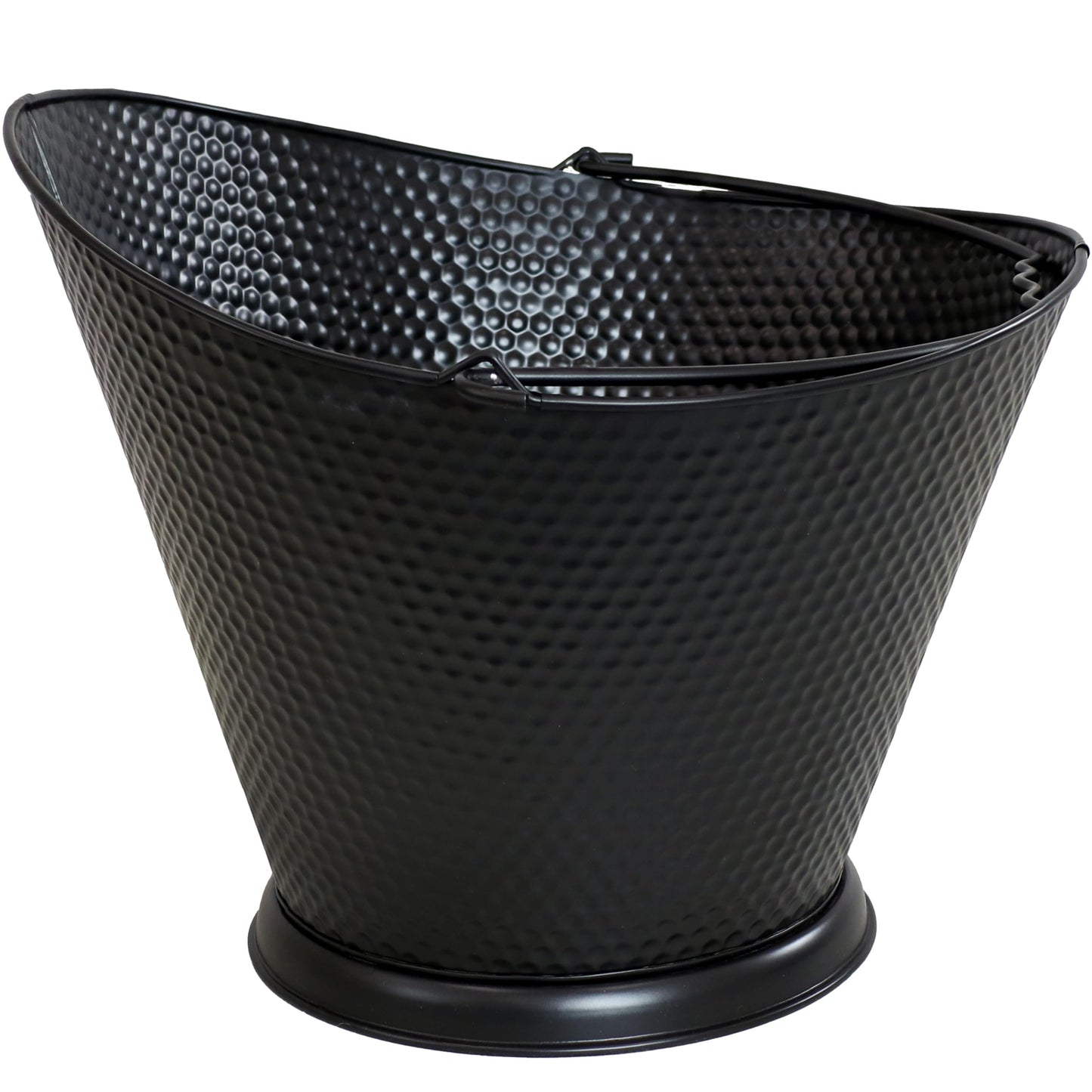 Sunnydaze 5-Gallon Fireplace Ash Bucket with Shovel and Brush - Iron Ash Bucket for Indoor Fireplaces or Outdoor Fire Pits