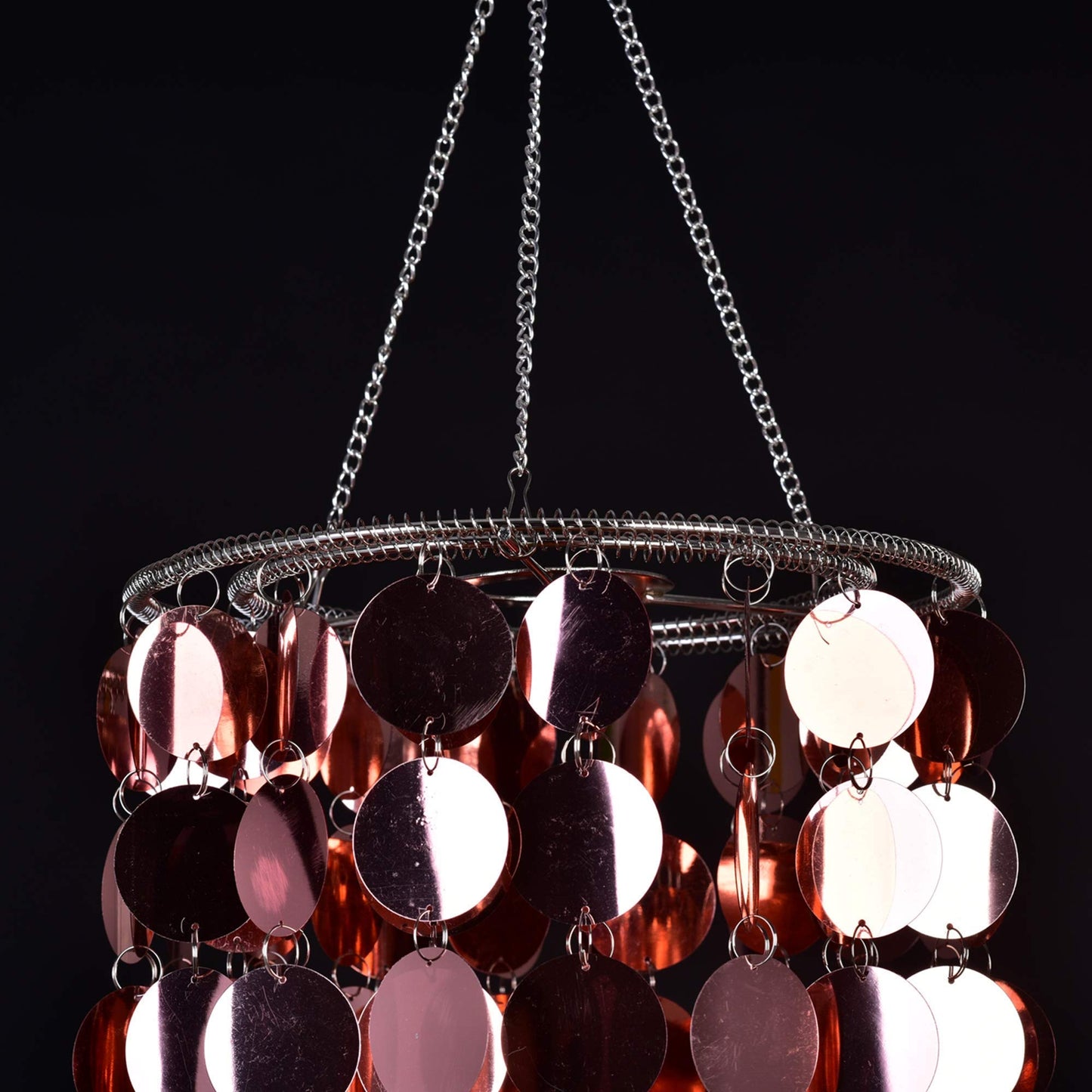 FlavorThings Bling Hanging Chandelier Great idea for Wedding Chandeliers Centerpieces Decorations and Any Event Party Decor (Rose Gold)