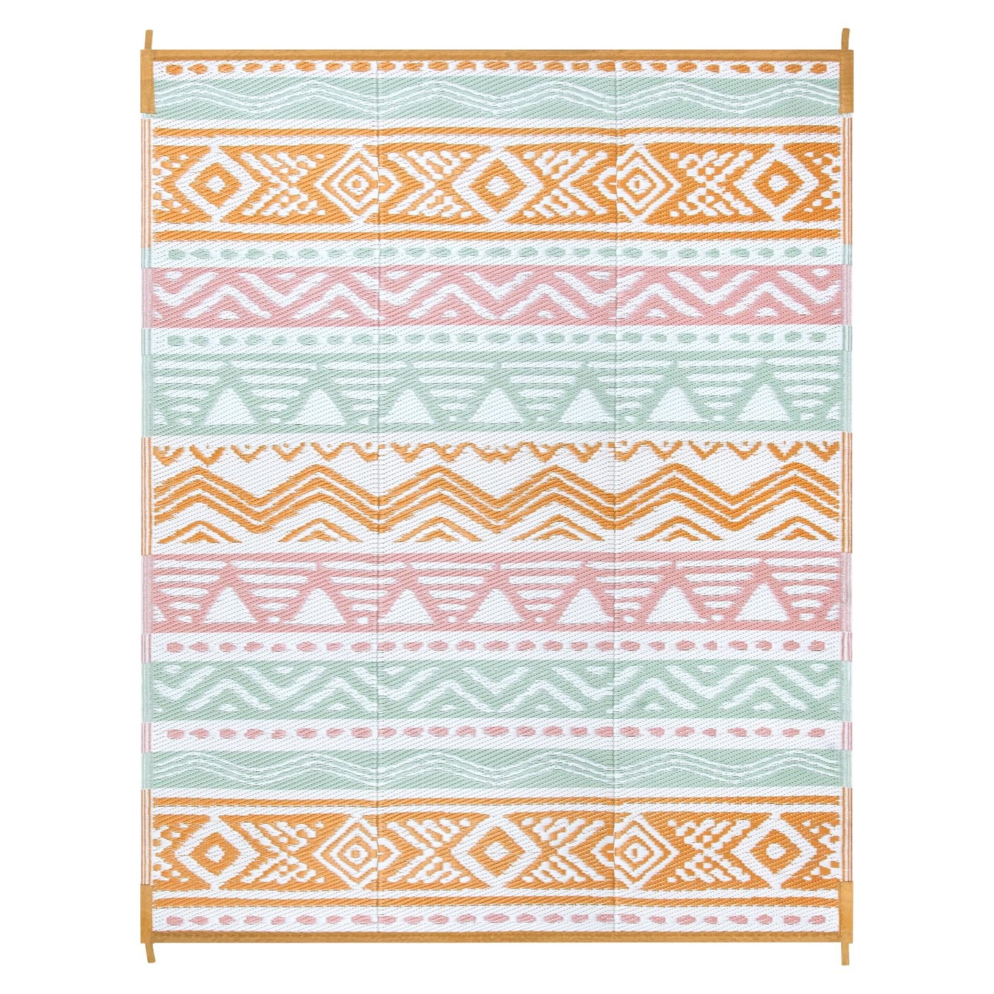 Lahome Outdoor Rug 8x10 Patio Waterproof, Reversible Outdoor Plastic Straw Rug for Camping, Large RV Outdoor Rugs Outside, Outdoor Carpet for Porch Deck Backyard Picnic(Pink/Orange,8'x 10')