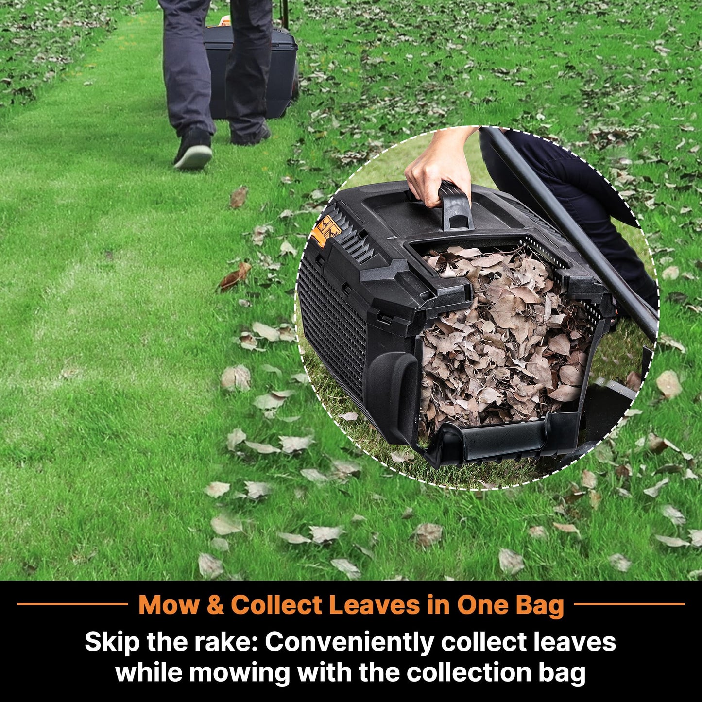 LawnMaster Cordless 24V Max 13-inch Lawn Mower and Cordless Leaf Blower Combo with 2x4.0Ah Batteries and Charger-24VMWBL