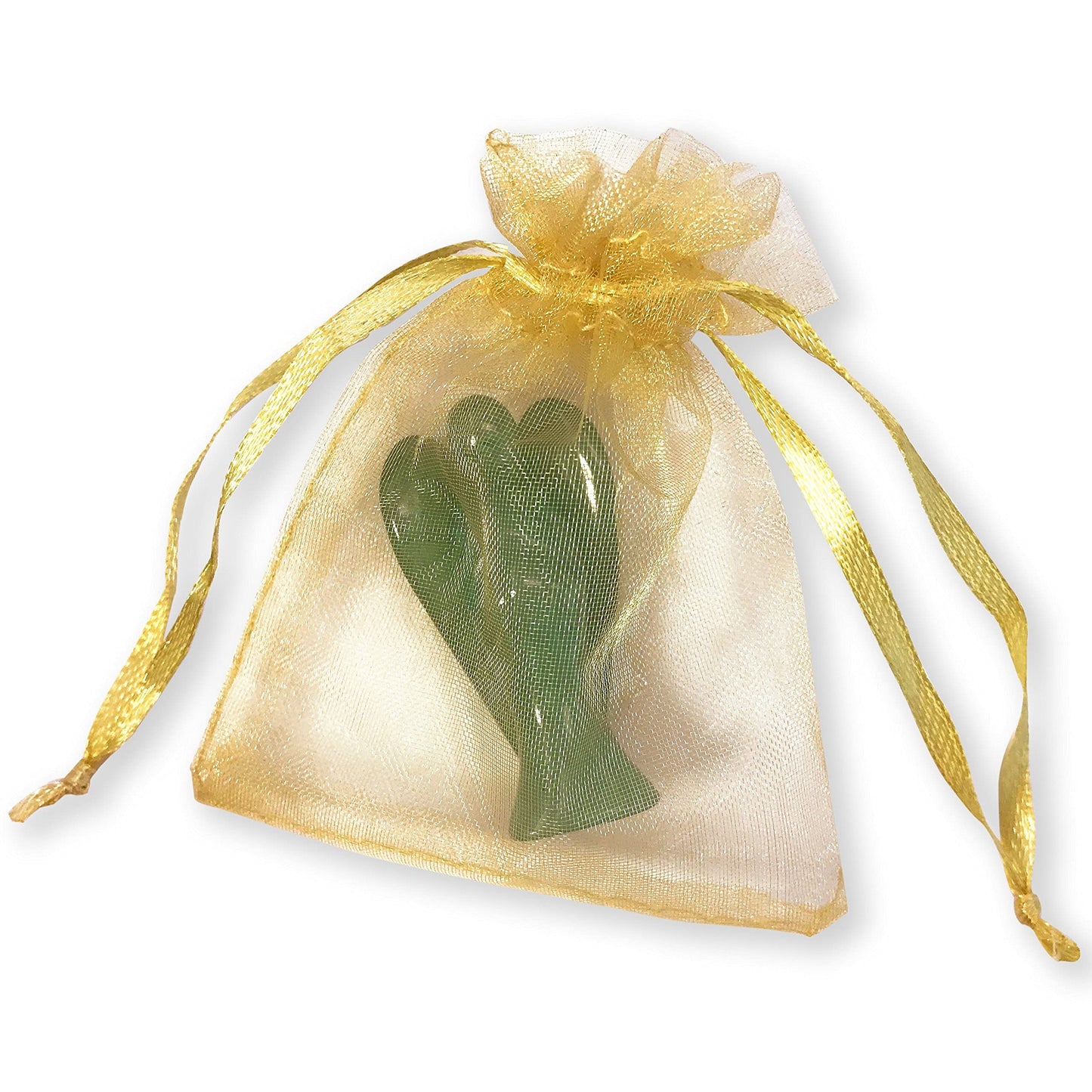 Earth Therapy Original Pocket Guardian Angel with Serenity Prayer Card - Green Aventurine Healing Stone Figurine - Bless Yourselves and Your Loved Ones