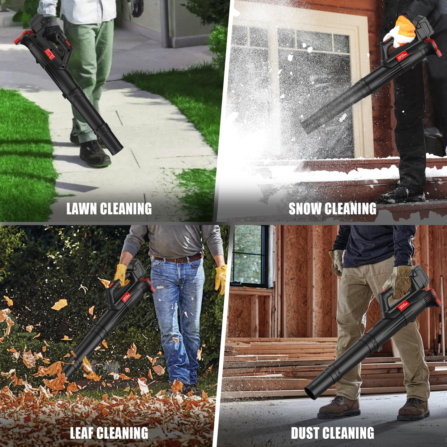 Ultra-Lightweight Cordless Leaf Blower Compatible with Milwaukee M18 Battery (Tool Only) - 400 CFM / 130 MPH, Battery Powered Handheld Blower for Quick Yard, Patio, Garage Cleanup