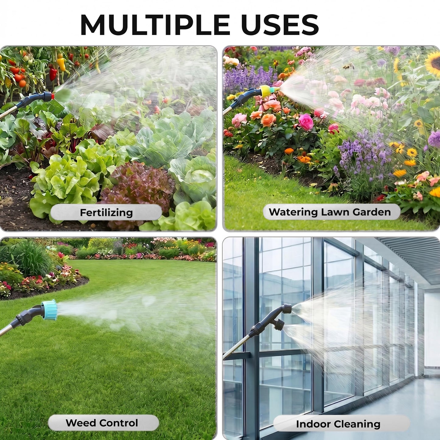 2 Gallon Battery Powered Garden Sprayer,Upgrade Electric Sprayer with 4 Types of Nozzles,3-Level Adjustable Speeds,Retractable Wand and Adjustable Shoulder Strap for Lawn, Garden and Yard.