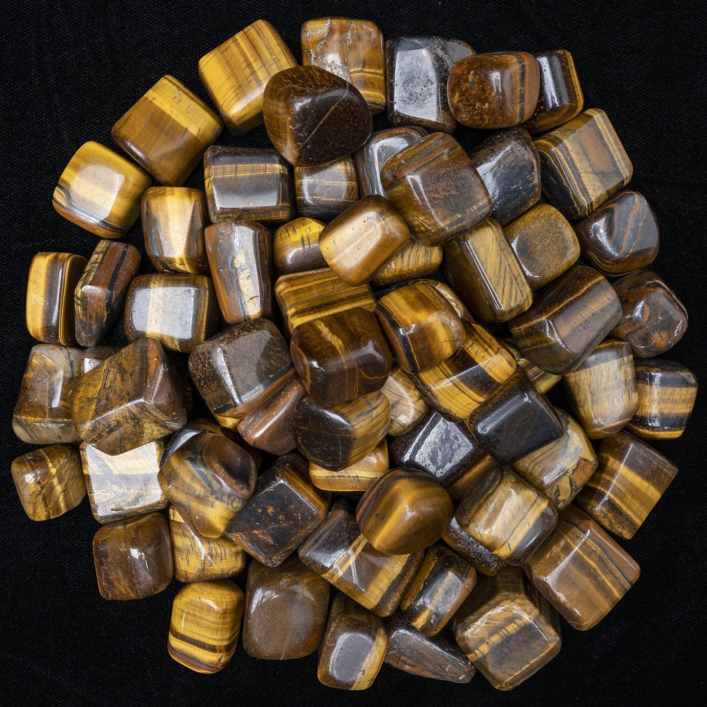 Crocon 1LB Tiger Eye Tumbled Stones and Crystals Bulk 2000+ Carats Natural Crystal Kit for Reiki Healing Crystal Polished, Tumble Stones, Chakra Balancing, Reiki Gift, Home Decor Size : 20-25 mm