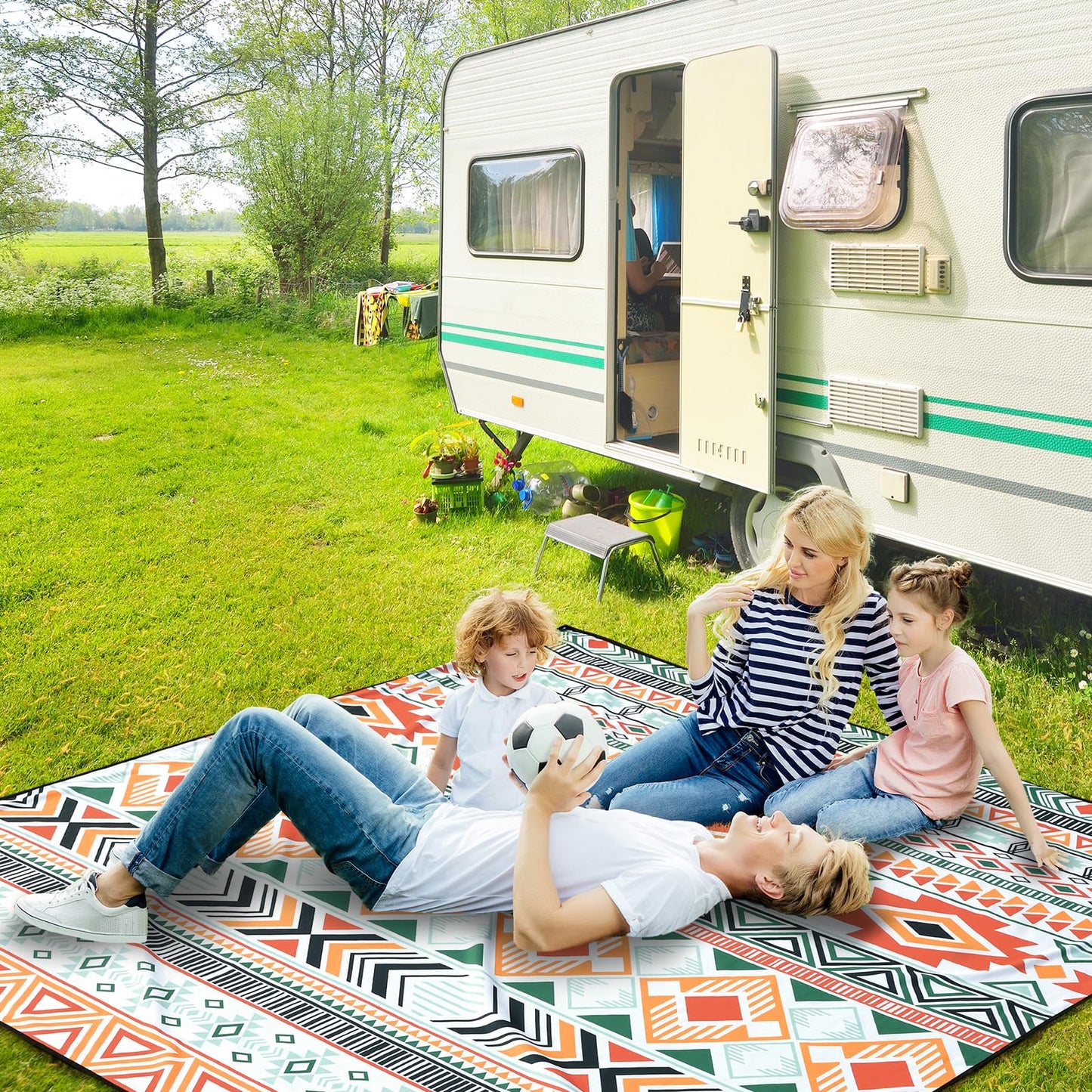 HIHOHO Beach Blanket Waterproof Sandproof Extra Large Beach Mat 79" X 83"/120"x108"for 1-8 Adults Quick Drying Durable Outdoor Picnic Mat for Beach Travel Camping Hiking