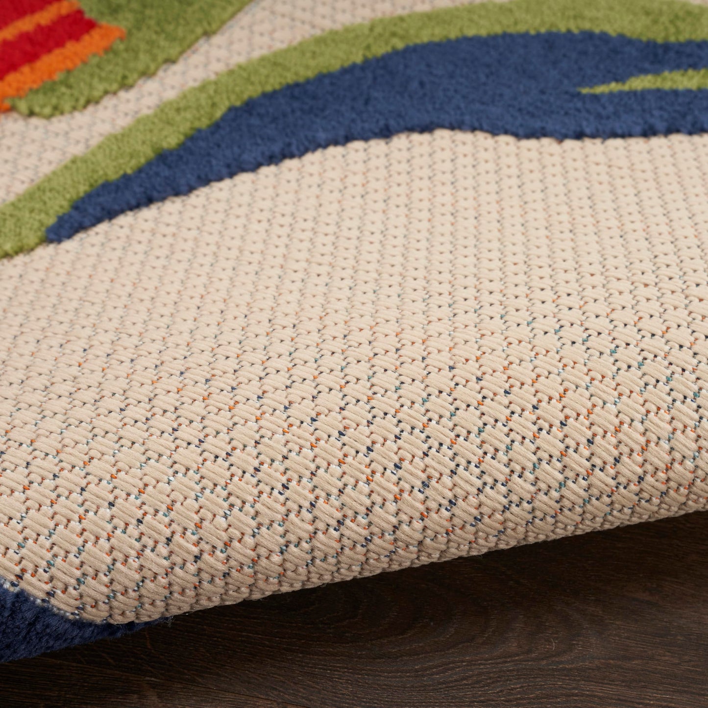 Nourison Home Aloha Multicolor 9' x 12' Area Rug - Easy Clean, Non Shedding, Bed Room, Living Room, Dining Room, Kitchen (9' x 12')
