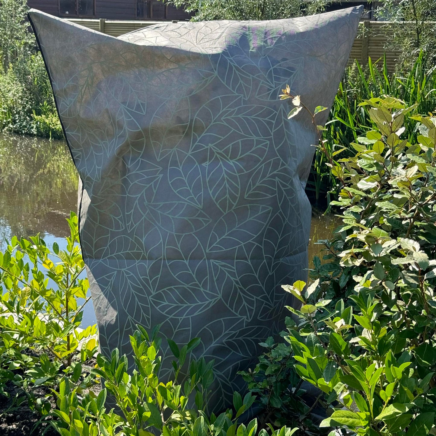 UB-STORE Plant Covers Freeze Protection 47"x71" in 2 Pack | Brown Winter Frost Blankets for Outdoor Plants | Reusable Garden Cover Bags with Zipper Drawstring | Cold Weather Shrub Protection Cloth