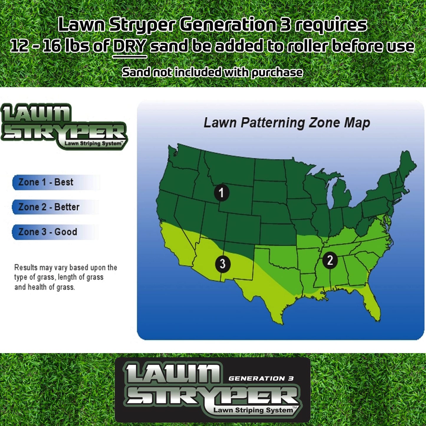 Lawn Stryper- Generation 3 Lawn Striping System/Stripe Your Lawn Like A Ballpark/ONLY Works with Honda 20"-22" Residential Walk-Behind Lawn Mowers