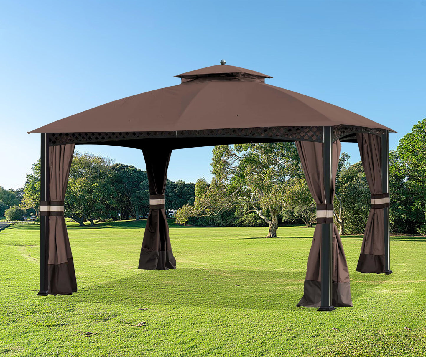 SCOCANOPY Replacement Canopy Cover Compatible with Windsor Gazebo L-GZ717PST-C, 810213583,(Brown)