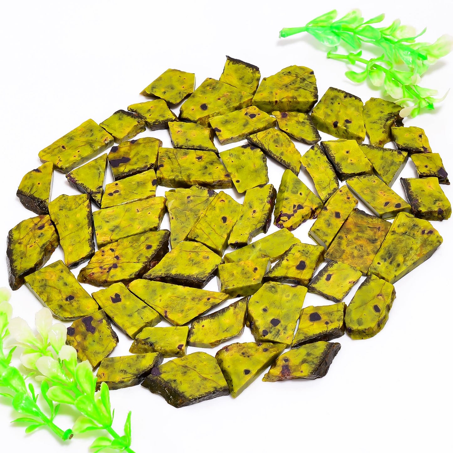 Natural Atlantisite Gemstone- Healing Crystals for DIY Jewelry Making -Loose Natural Cabochon -Perfect for Crafting Unique Jewelry Designs (5 pcs, 25-35 mm)