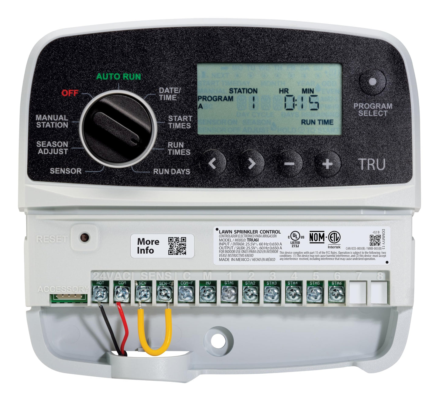 Rain Bird TRU6I Program-Based Indoor Irrigation Controller/Timer, WiFi Ready, 6-Zone/Station