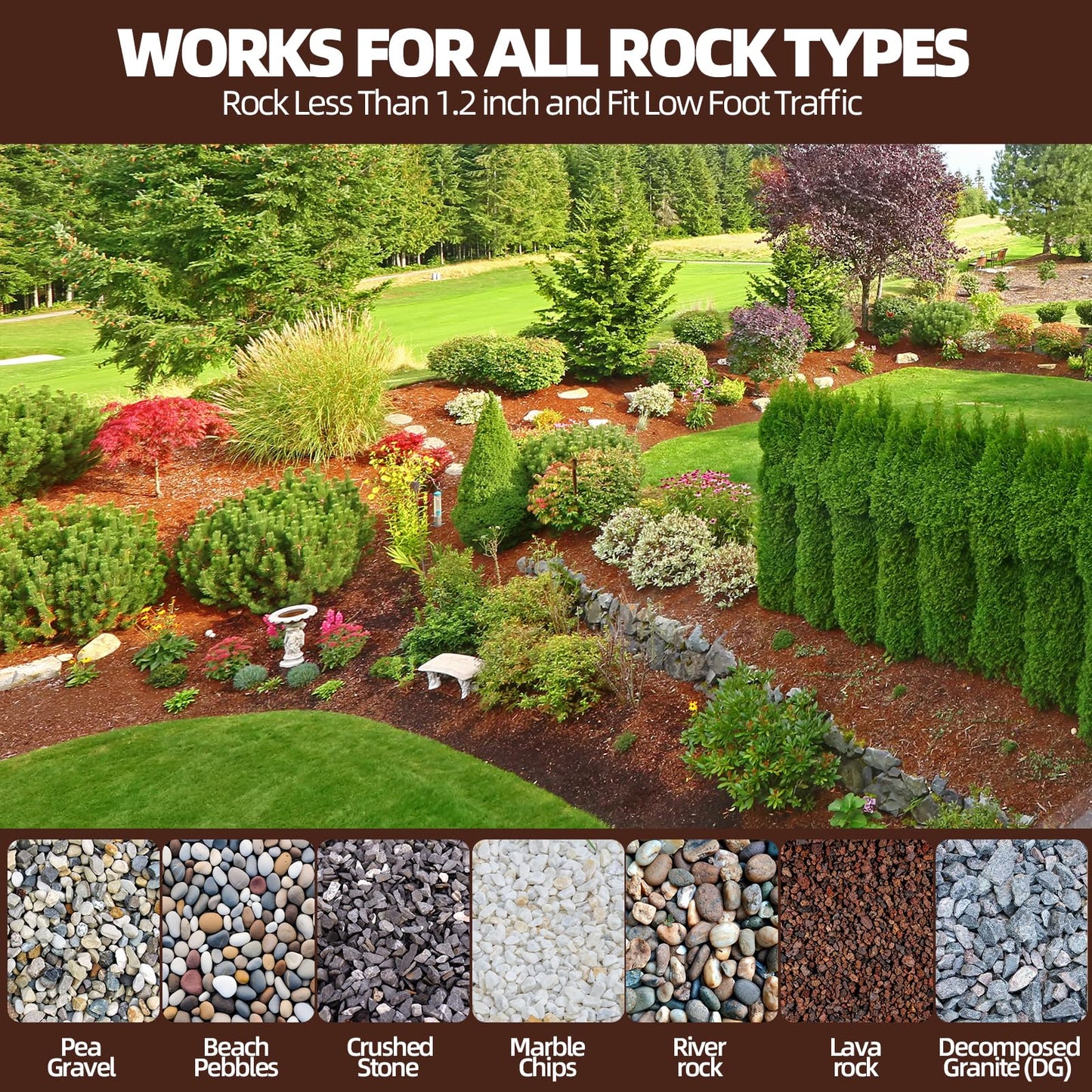 Shabebe Rock Glue, 1Gallon Mulch Hold for Landscaping with Sprayer, 99% Ultra Stick Pea Gravel Stabilizer Landscape, Non-Toxic Rapid-Dry Landscape Binder, Dries-Clear Gravel Binder for Pebble Garden