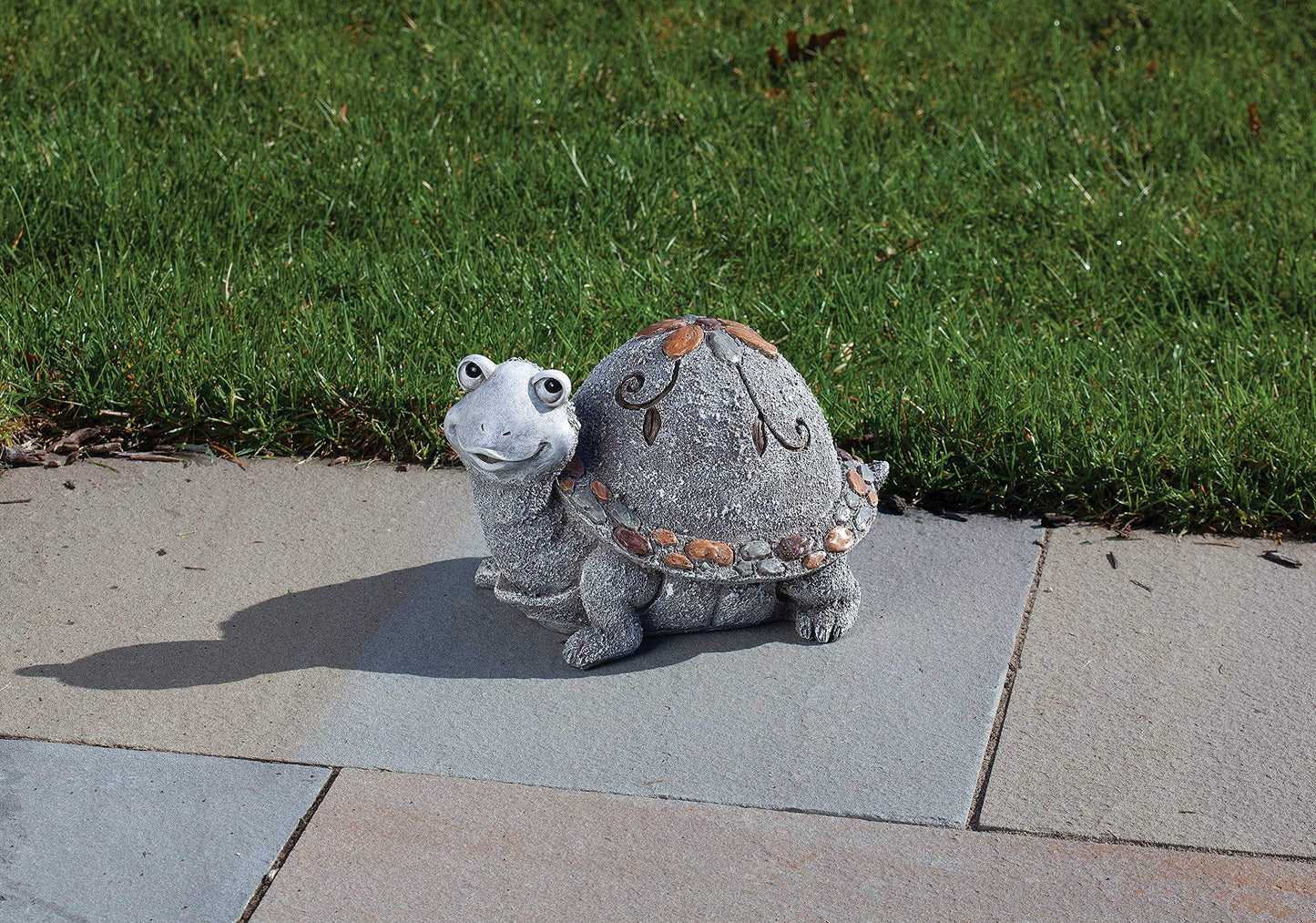 Roman Garden - Pebble Turtle Statue, 6H, Garden Collection, Resin and Stone, Decorative, Garden Gift, Home Outdoor Decor, Durable, Long Lasting