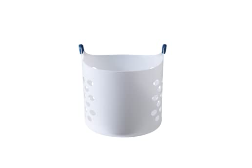 Rubbermaid 1.5 Bushel Capacity Durable Versatile Flex N Carry Portable Flexible Laundry Basket With Convenient Carrying Handles, White, Organization and Storage for Laundry/Garage/Home