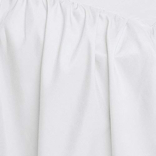 Amazon Basics Lightweight Ruffled Bed Skirt, Classic Style, Soft and Stylish 100% Microfiber with 16" Drop, Wrinkle Resistant, Machine Washable, Queen, Bright White, Solid